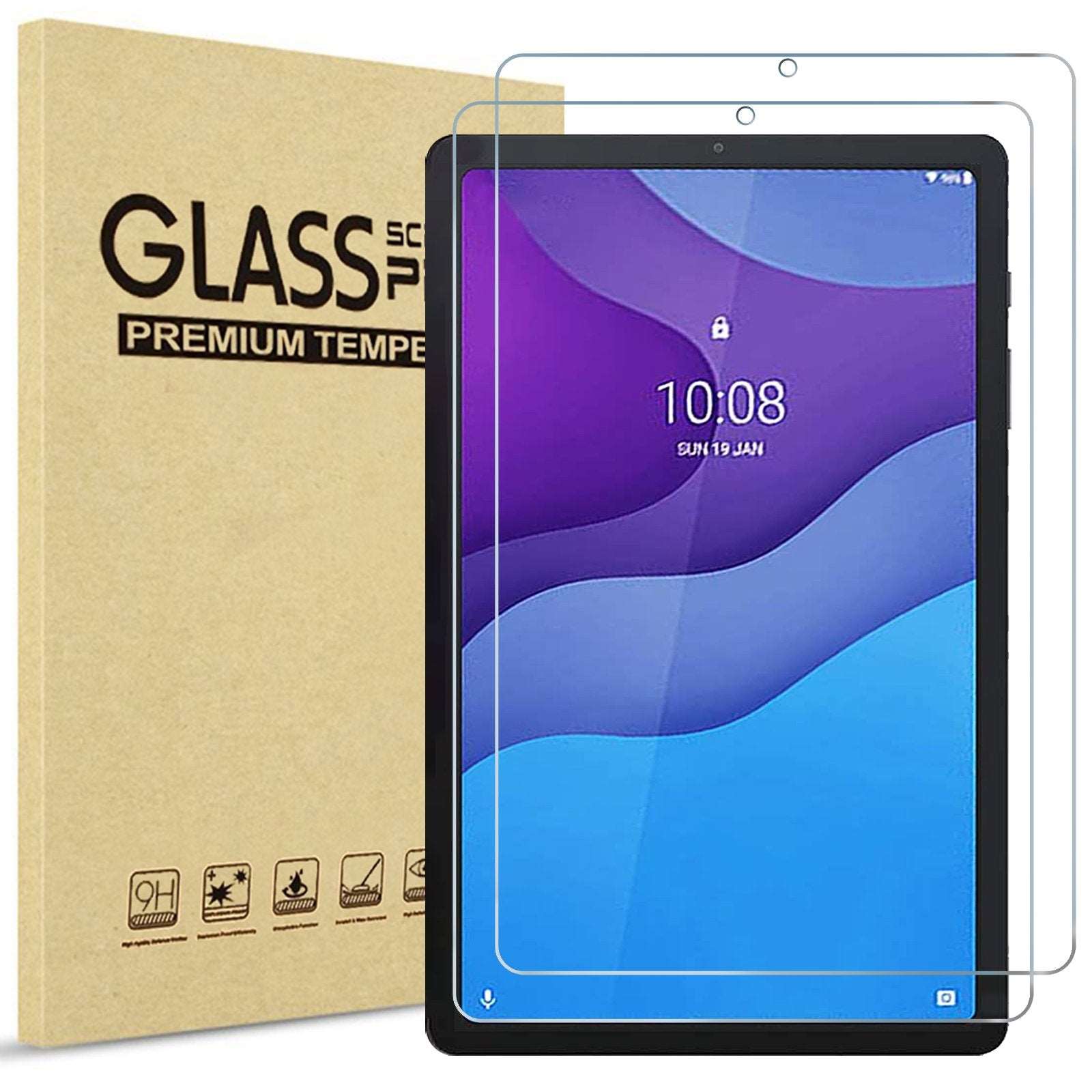 (2 Pack) Lenovo Tab M10 HD 2nd Gen 10.1"2020 / Smart Tab M10 HD 2nd Gen 10.1" Tempered Glass Screen Protector | ProCase