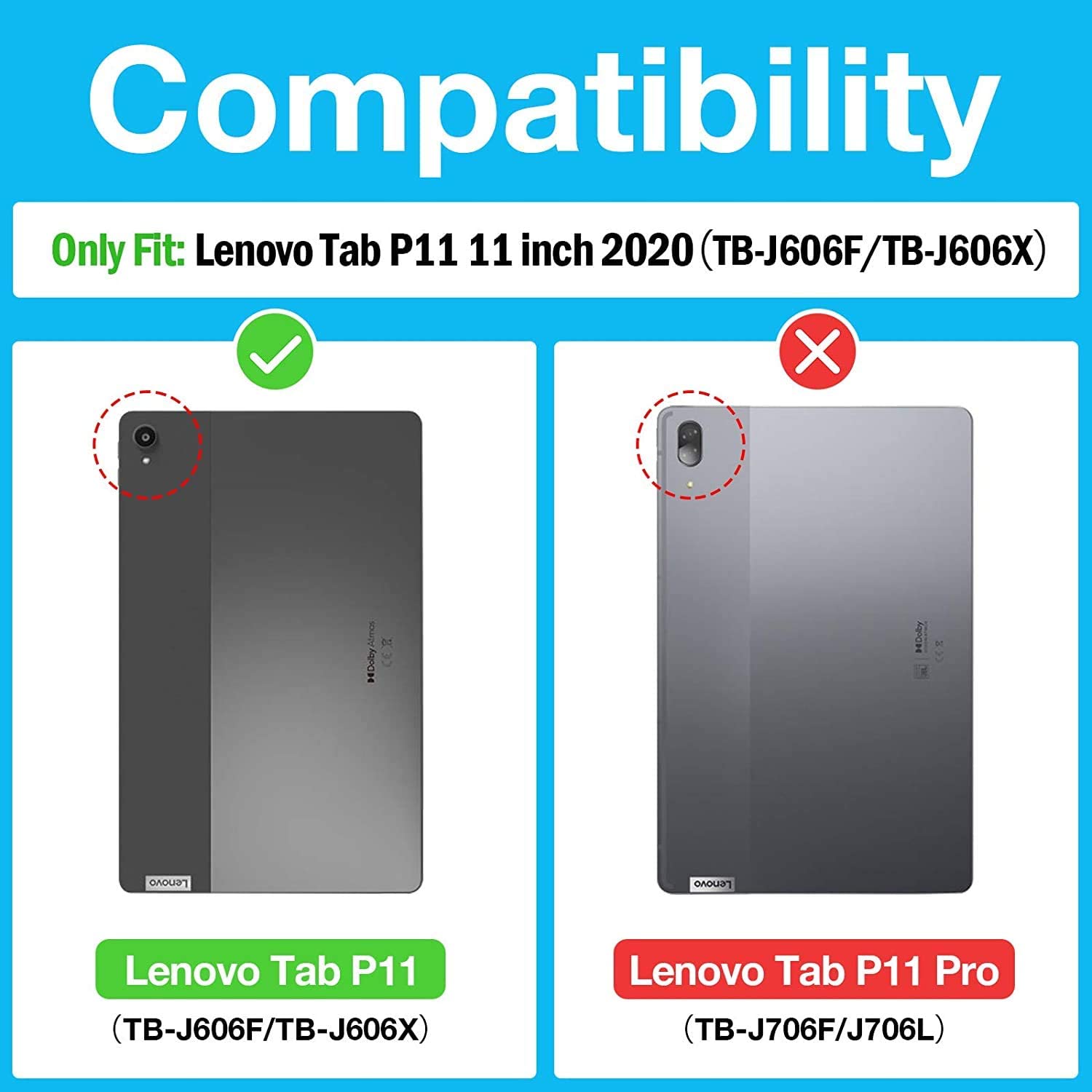  LCEHTOGYE Case for Lenovo Tab M11 + Tempered Glass