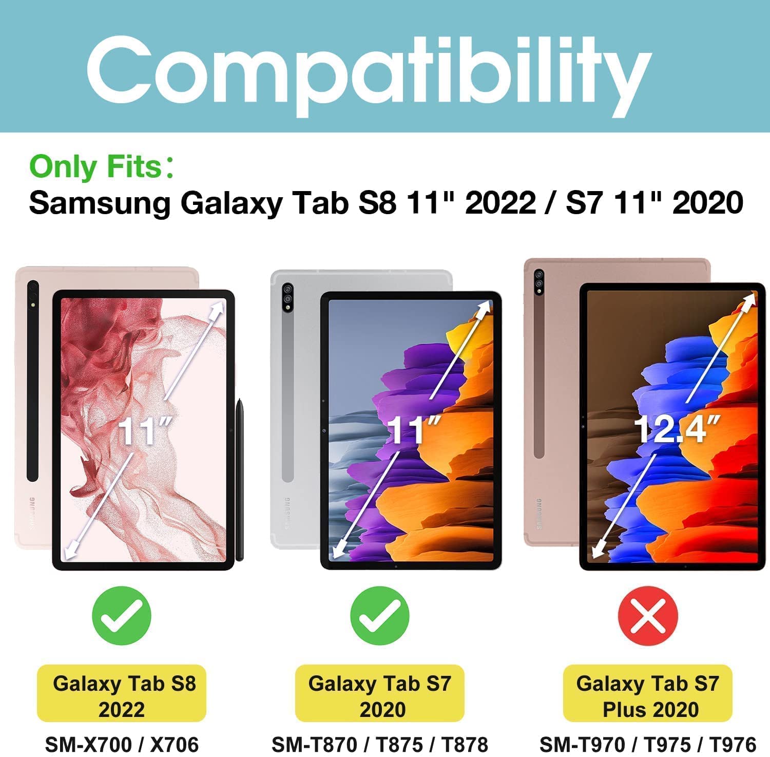 Galaxy Tab S8 / Tab S7 11 inch Tri-fold Slim Case | ProCase