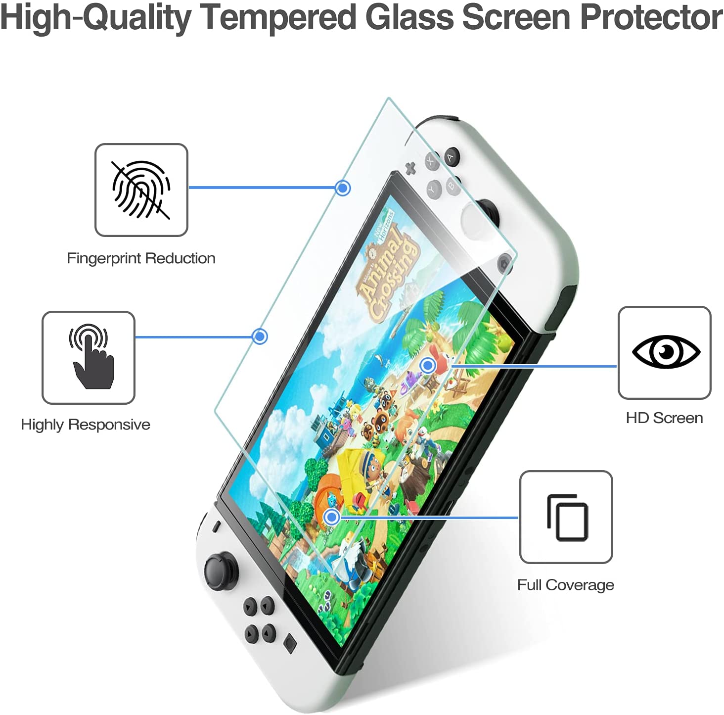 Nintendo Switch OLED Case with 2 Pack Tempered Glass Screen Protectors –  Procase