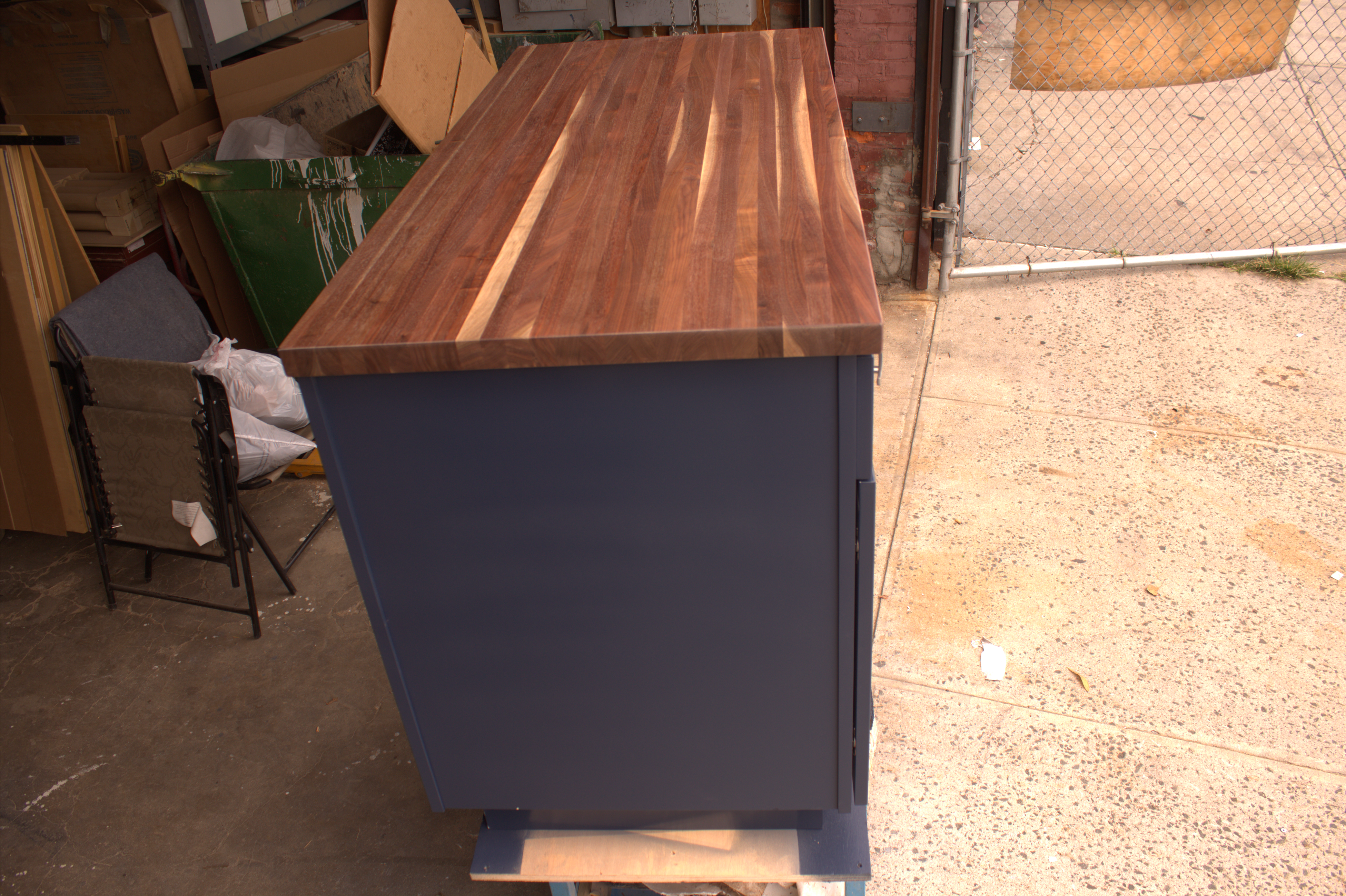Blue Navy Kitchen Island with Base (photo examples)