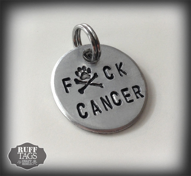 F Cancer dog tag