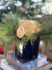 White flowers and ferns lusso flowers st louis