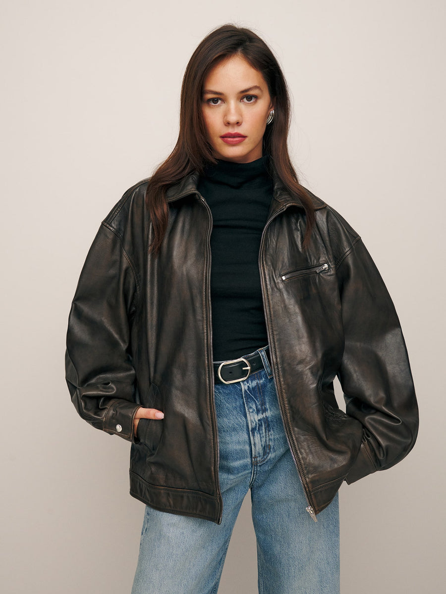 Veda x Ref Marco Leather Bomber Pitstop