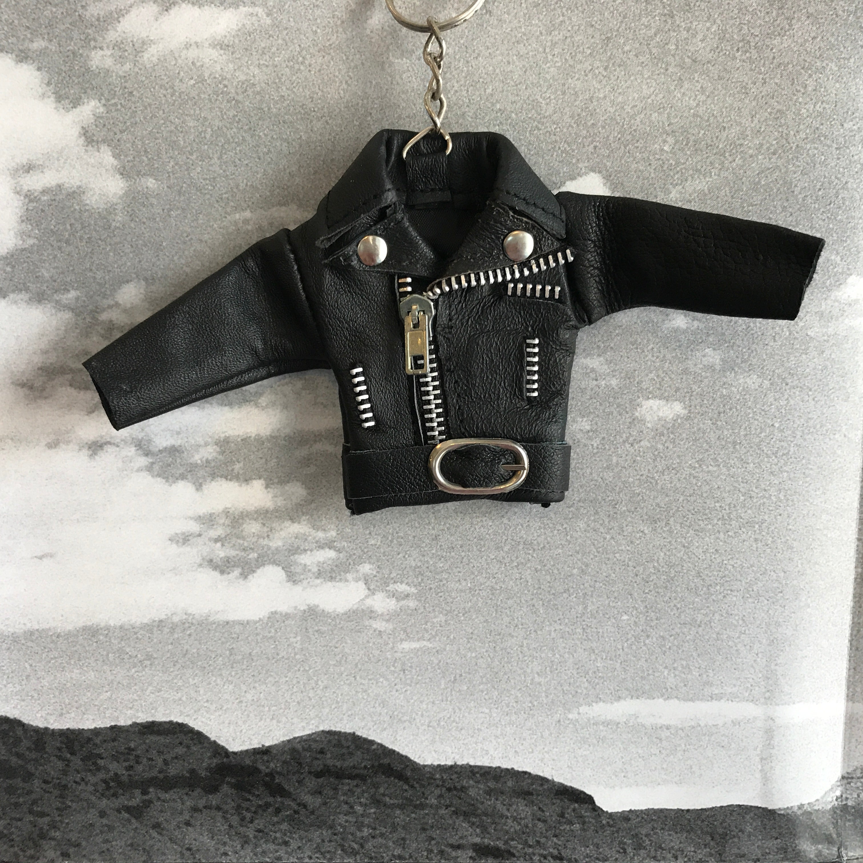 Leather Jacket Keychain