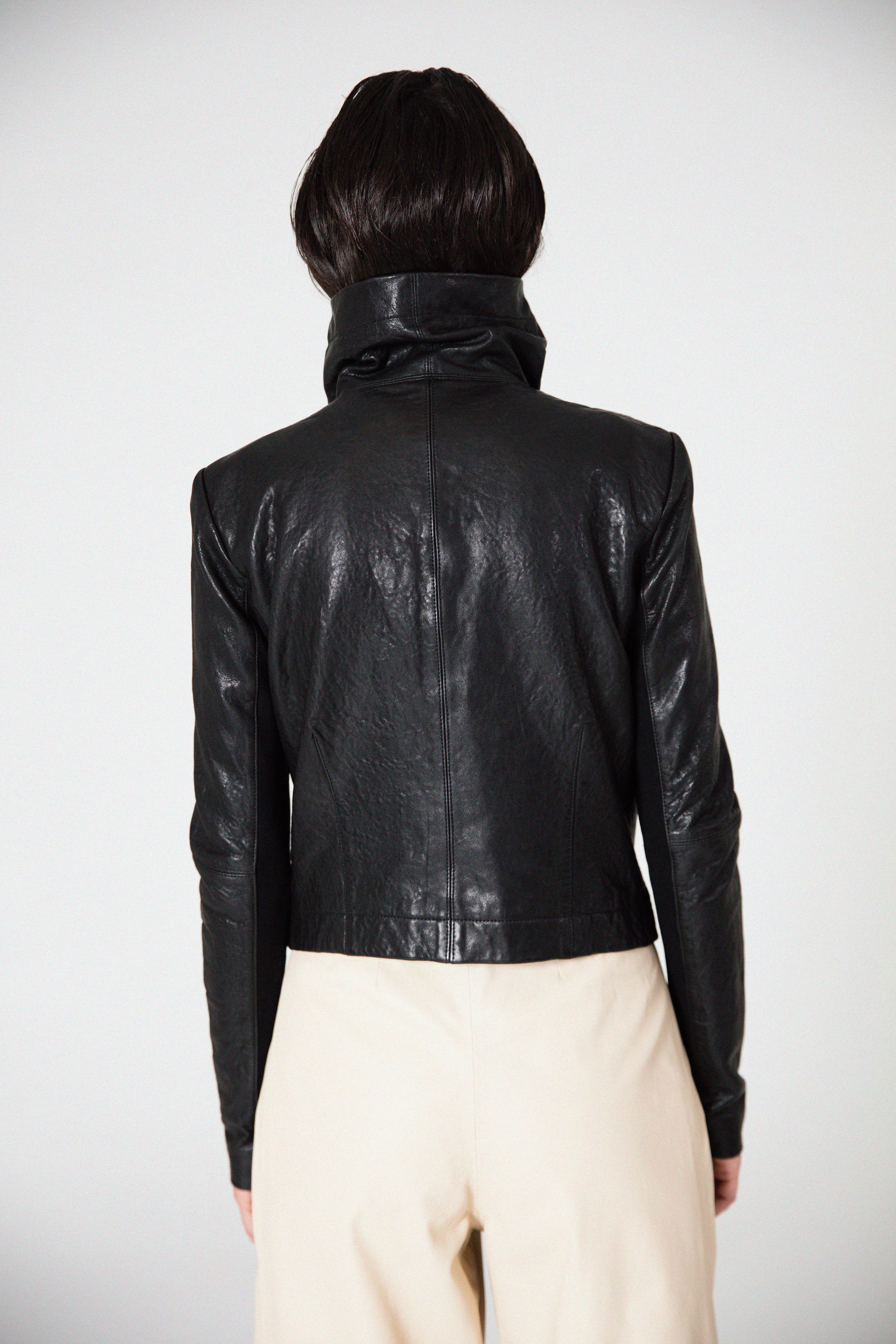 Max Classic Leather Jacket Black