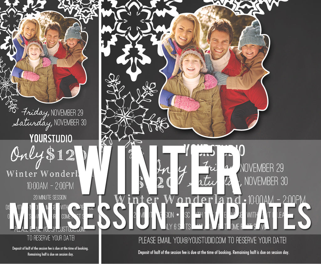 Winter Mini Session Graphic Templates BP4U Guides