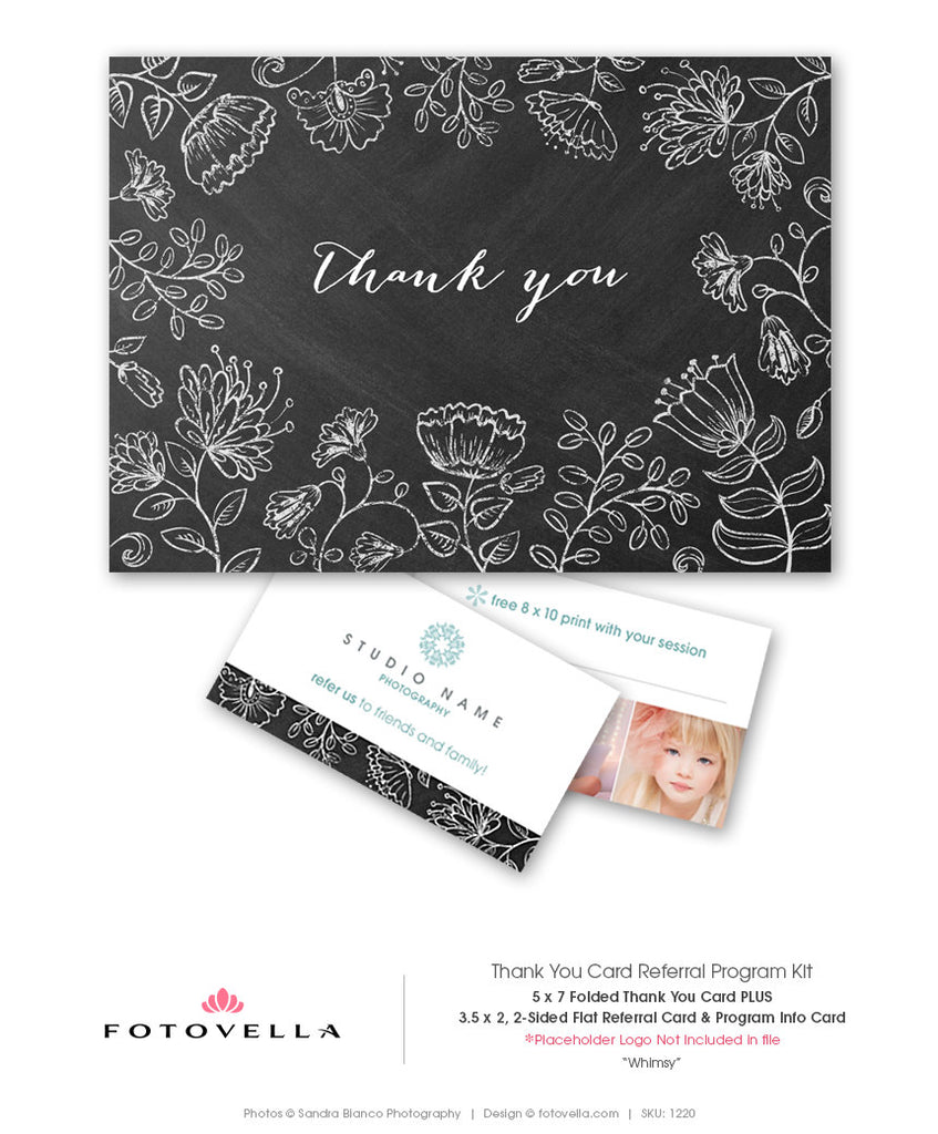 Photography Referral Template Thank You Card Promo Kit - 22 Inside Referral Card Template