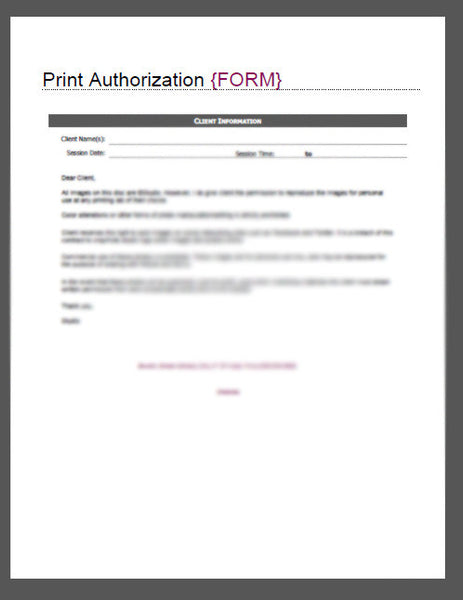 Print Authorization Form - BP4U Guides
