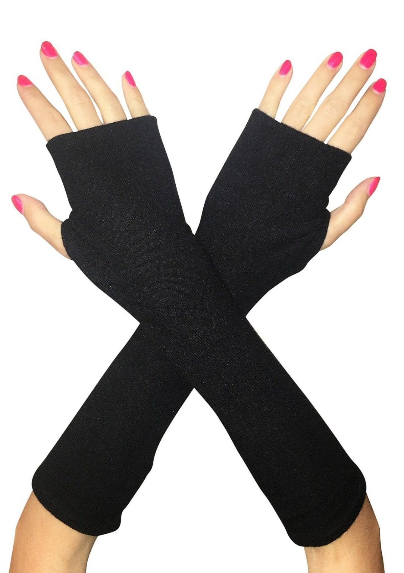 soft fingerless gloves