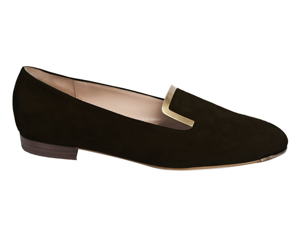 Eva Black Suede Flats | VaultXV