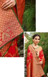 Red Art Silk New Design Sarees Collection