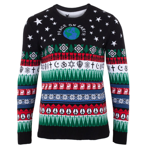 Peace on Earth Men's Eco Christmas Jumper