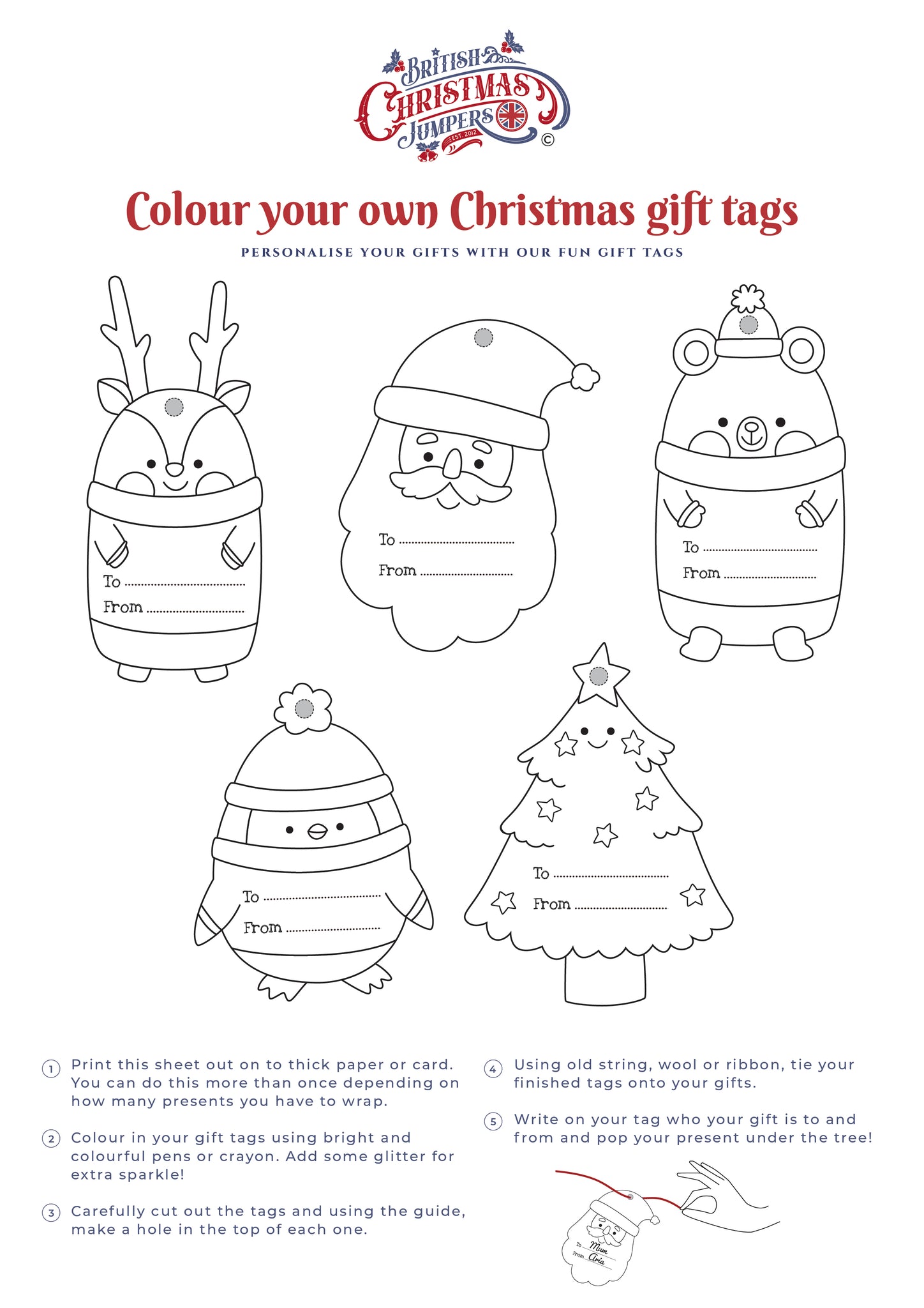 Make your own Christmas gift tags