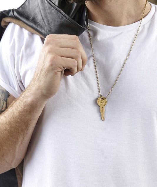 Pride Classic Key Necklace, Equal Symbol / Gold