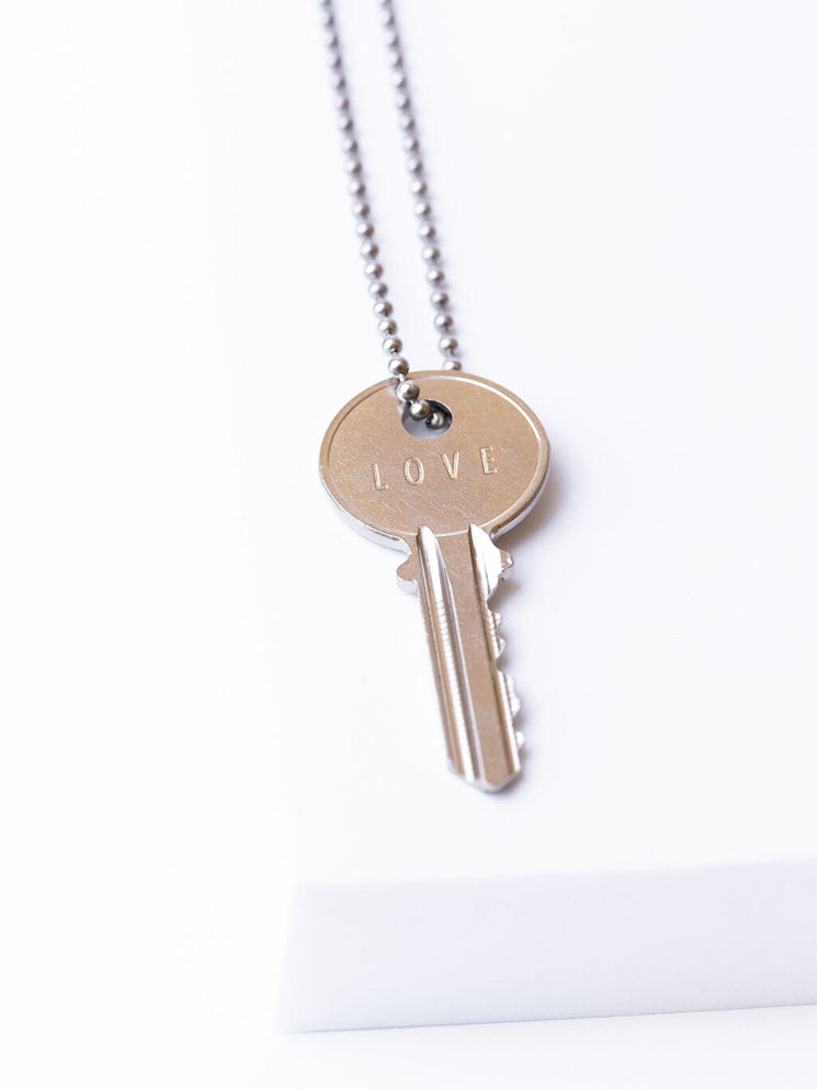 engraved key necklace