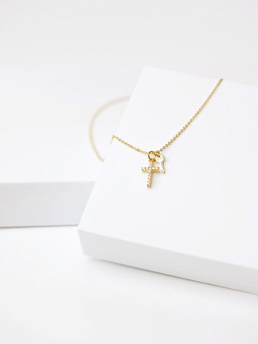 Brooklyn Padlock Necklace, Strength / Gold