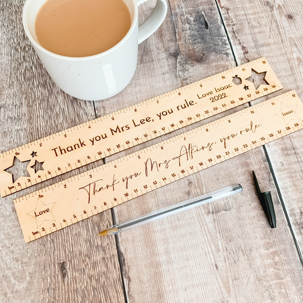 Wooden ruler for your teacher