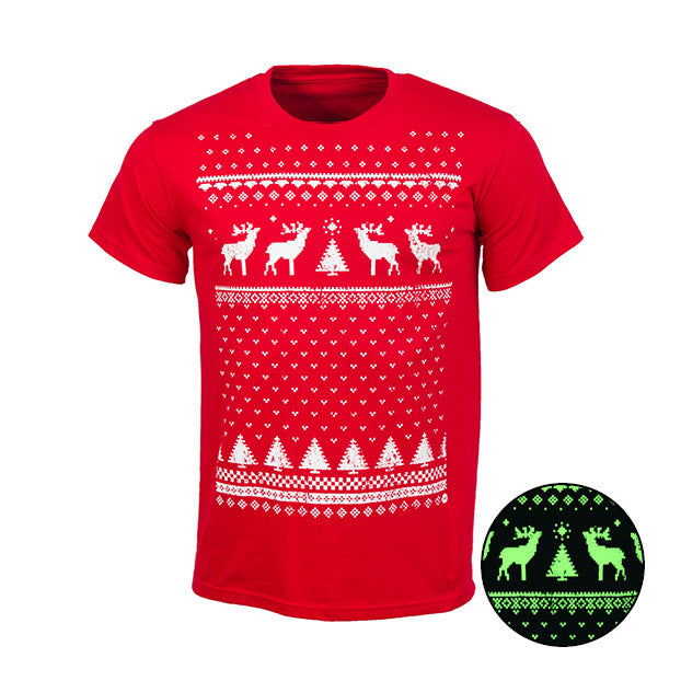 Children's Glow in the Dark Reindeer – Christmas Jumper Style t-shirts ...