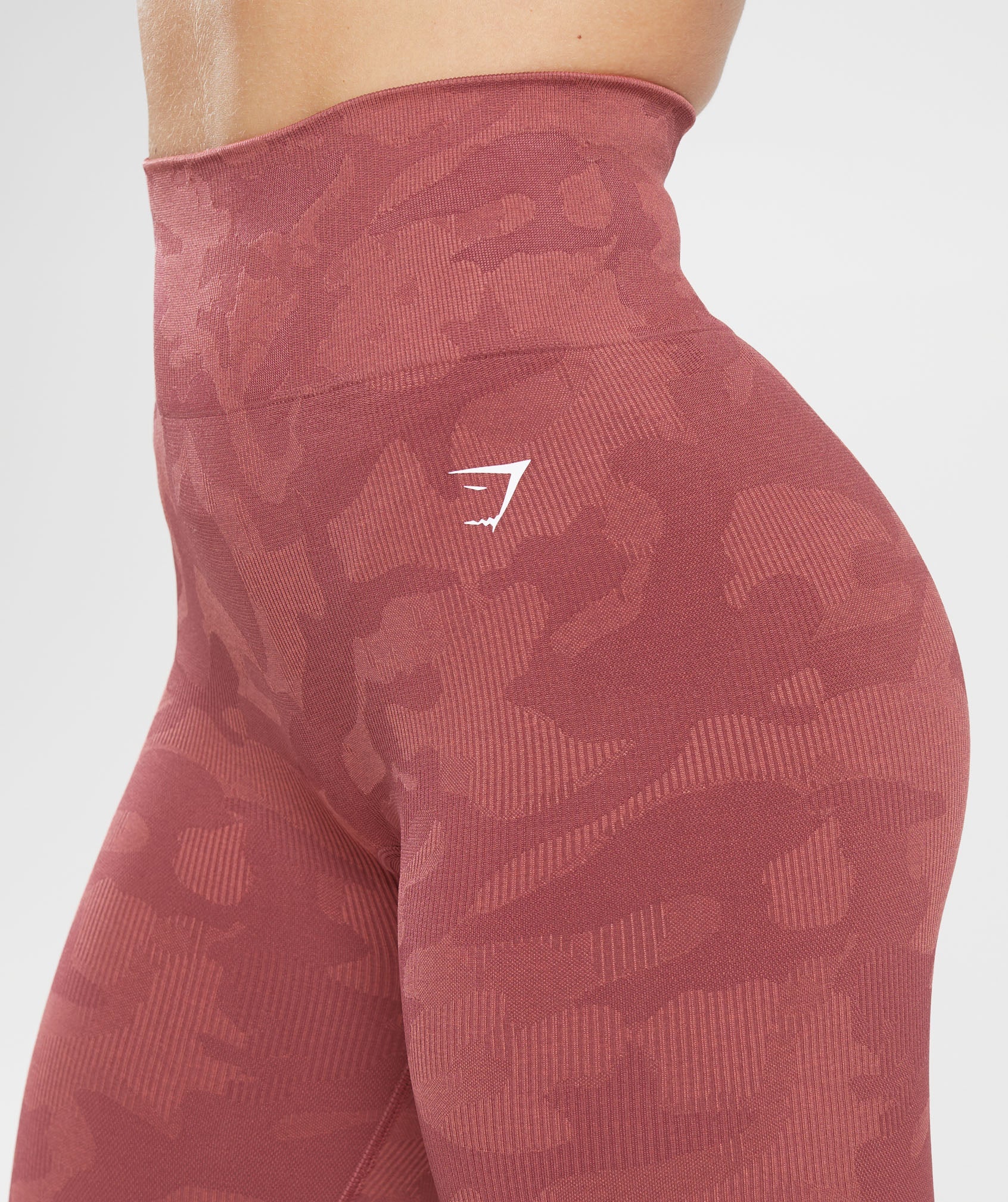 Adapt Camo Seamless Ribbed Leggings in Soft Berry/Sunbaked Pink - view 5