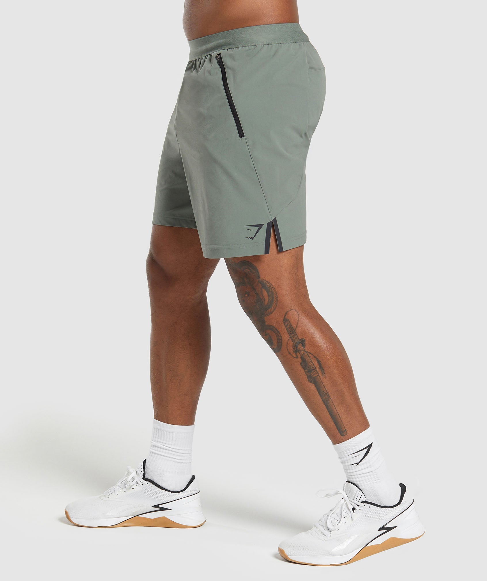 Apex 7" Hybrid Shorts in Unit Green - view 3