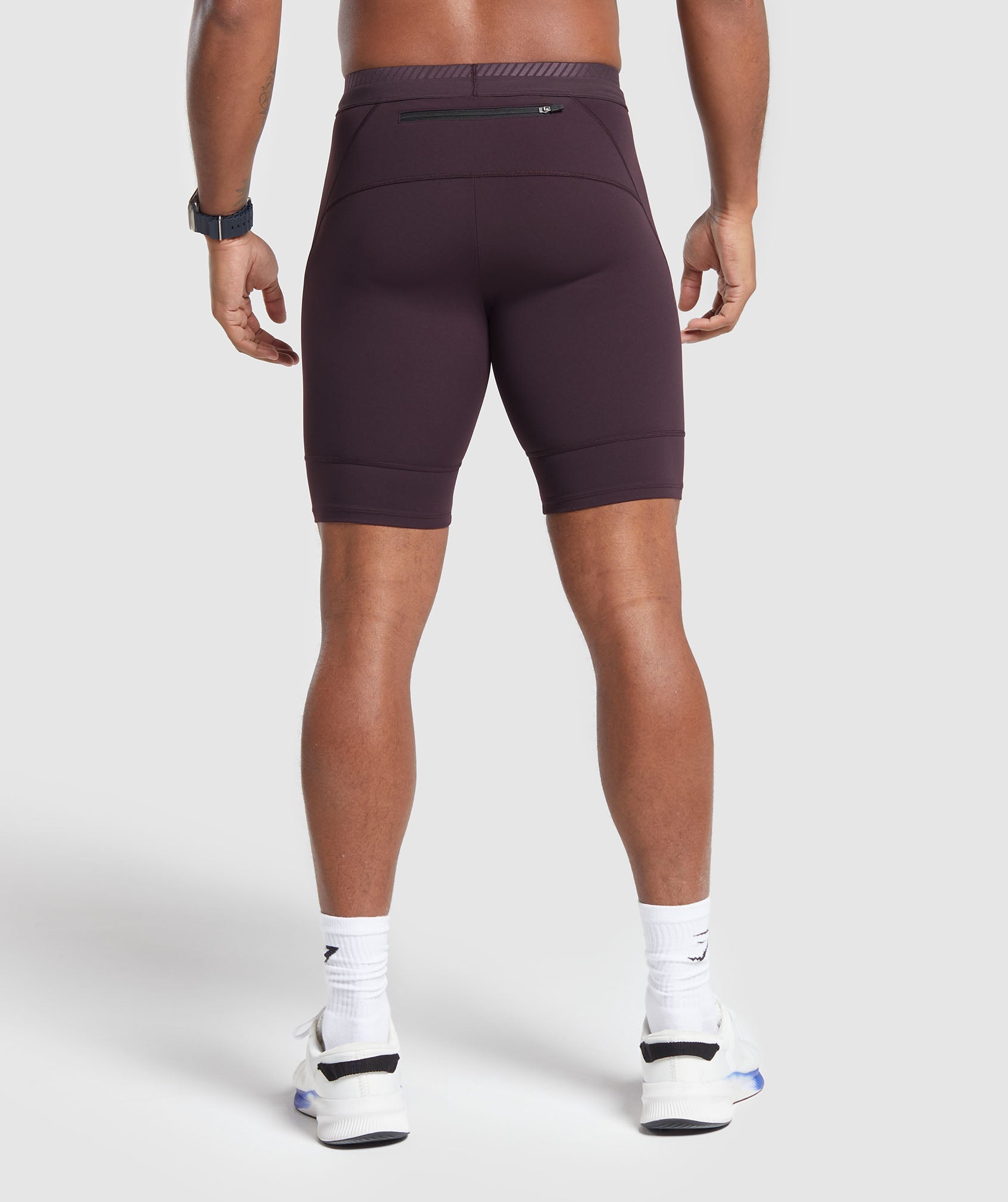 Apex Run Half Tight in Plum Brown - view 2