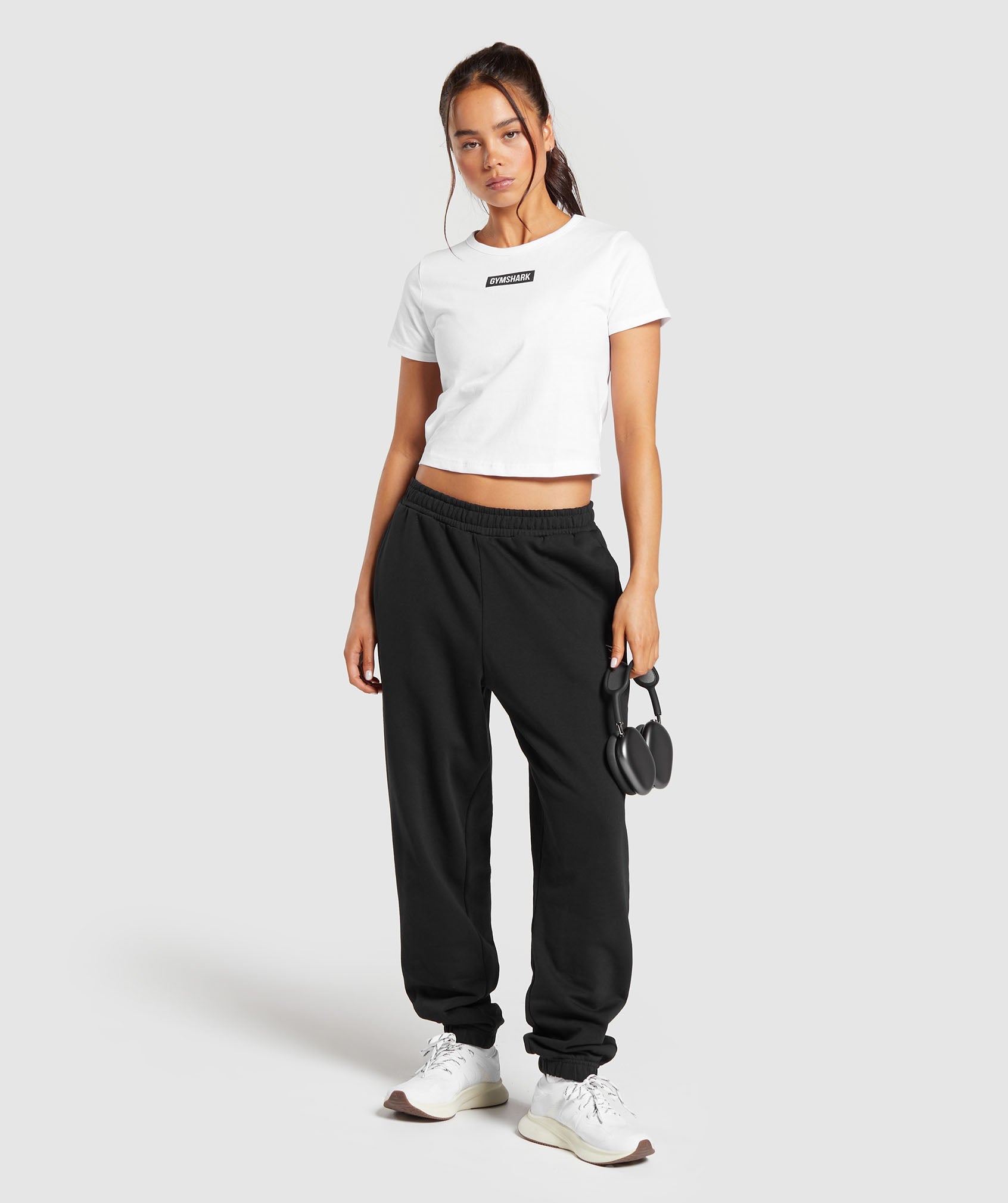 Block Crop Top in White - view 6
