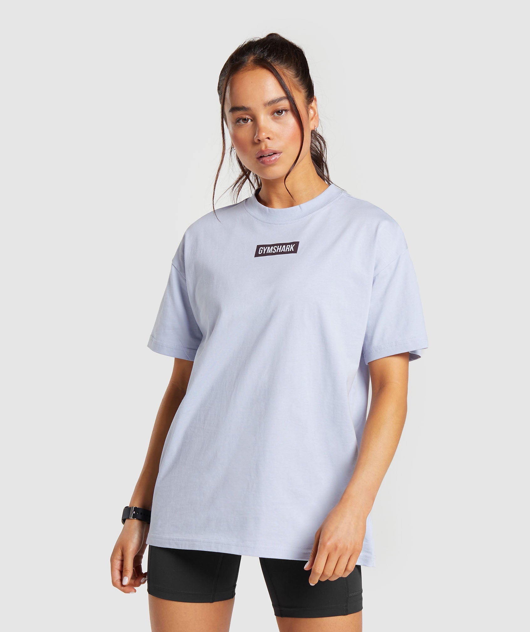 Block Oversized T-Shirt in Silver Lilac