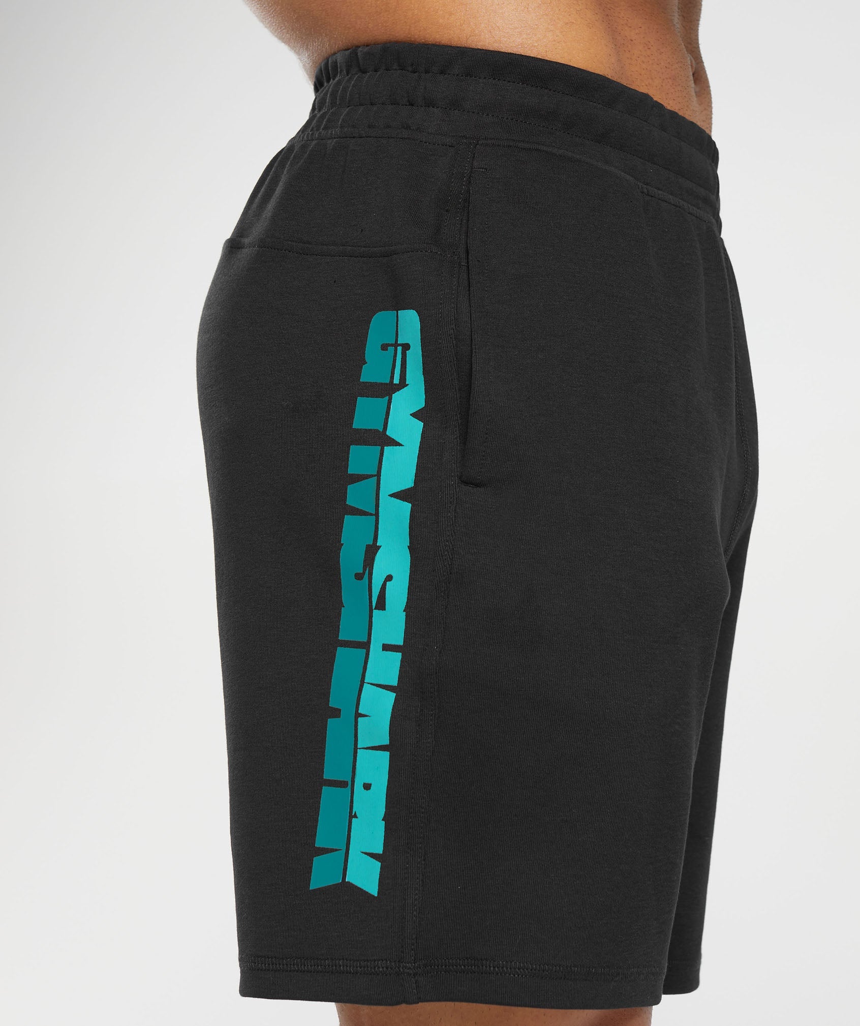 Bold 7" Shorts in Black/Seafoam Blue - view 5