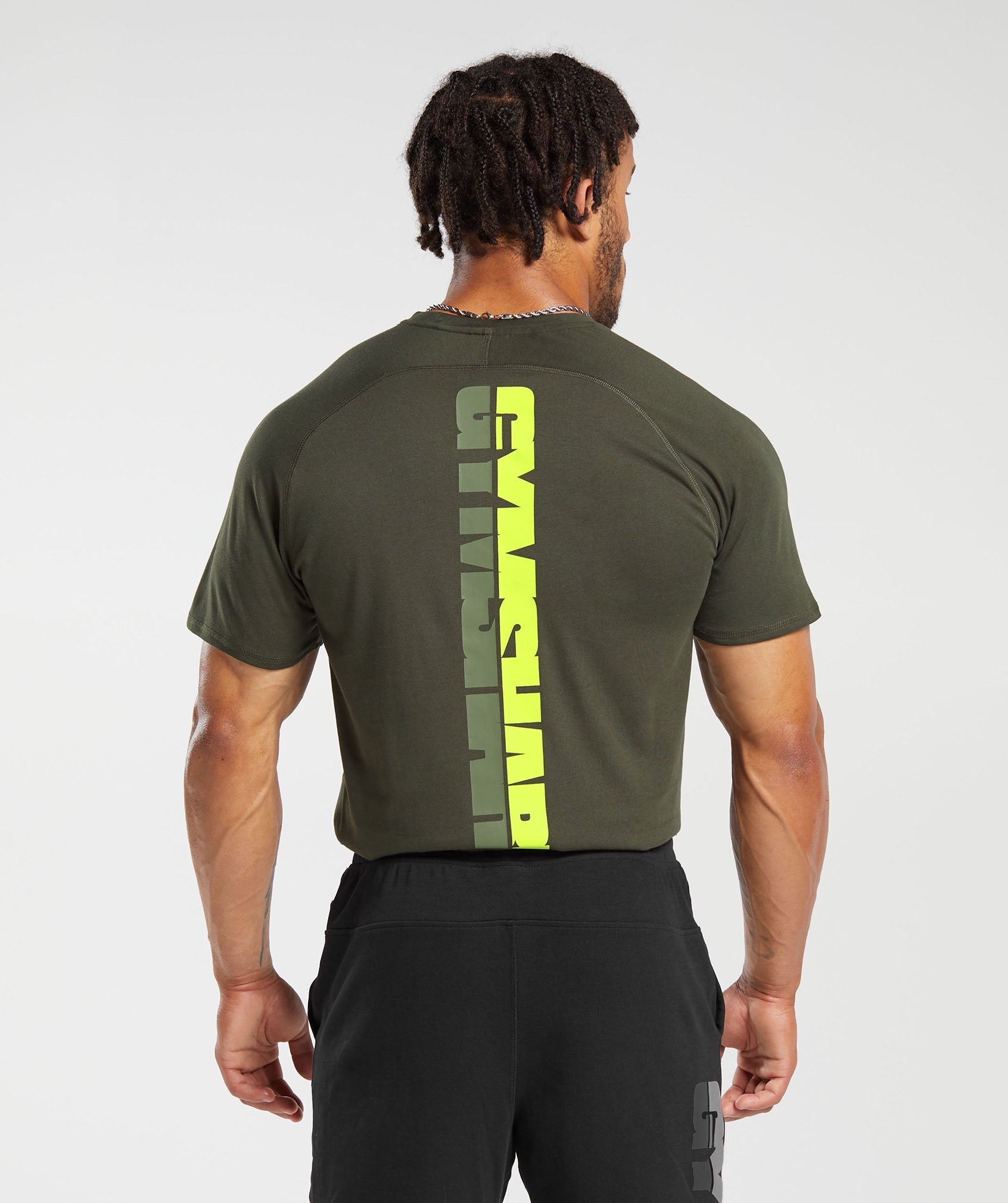 Bold T-Shirt in Deep Olive Green - view 2