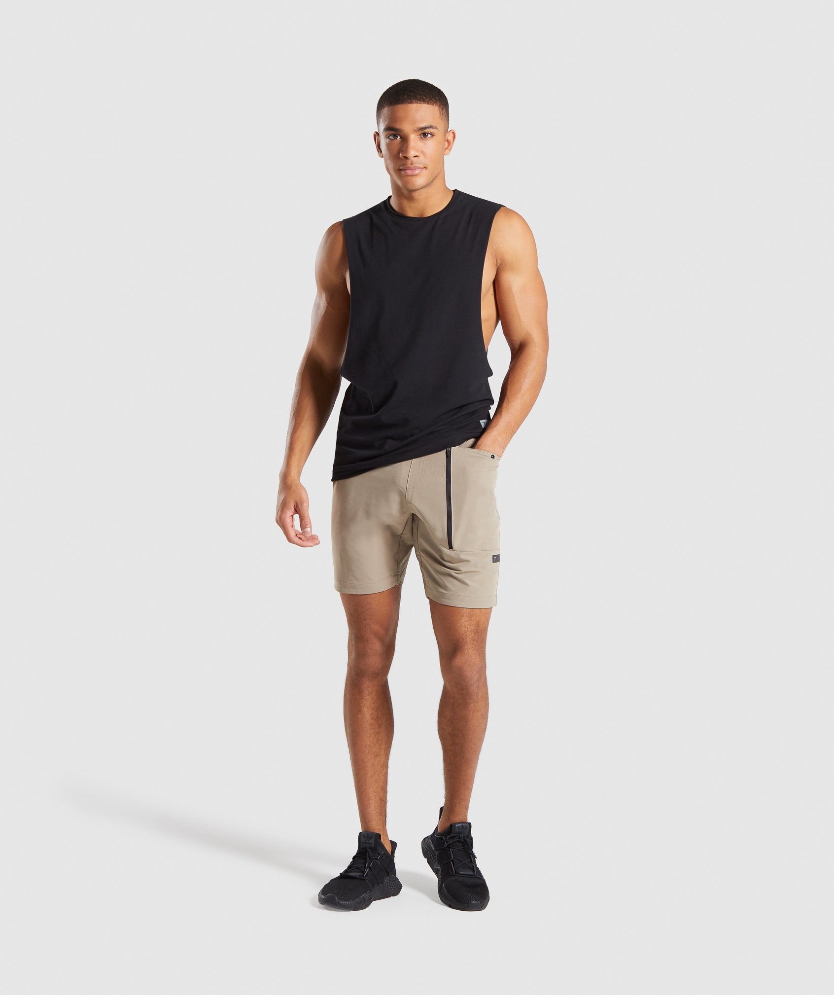 Cargo Tech Shorts in Driftwood Brown - view 4