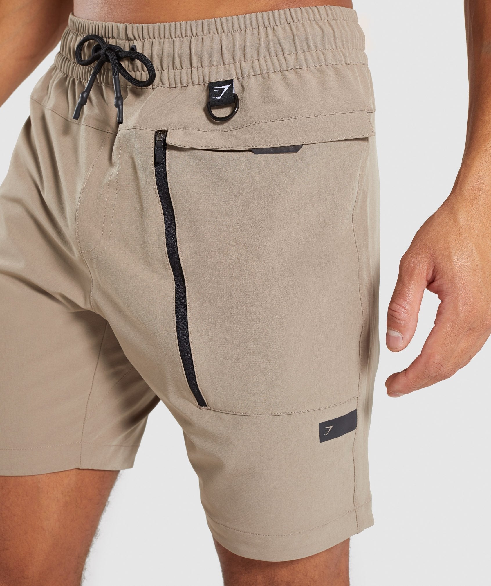 Cargo Tech Shorts in Driftwood Brown - view 5