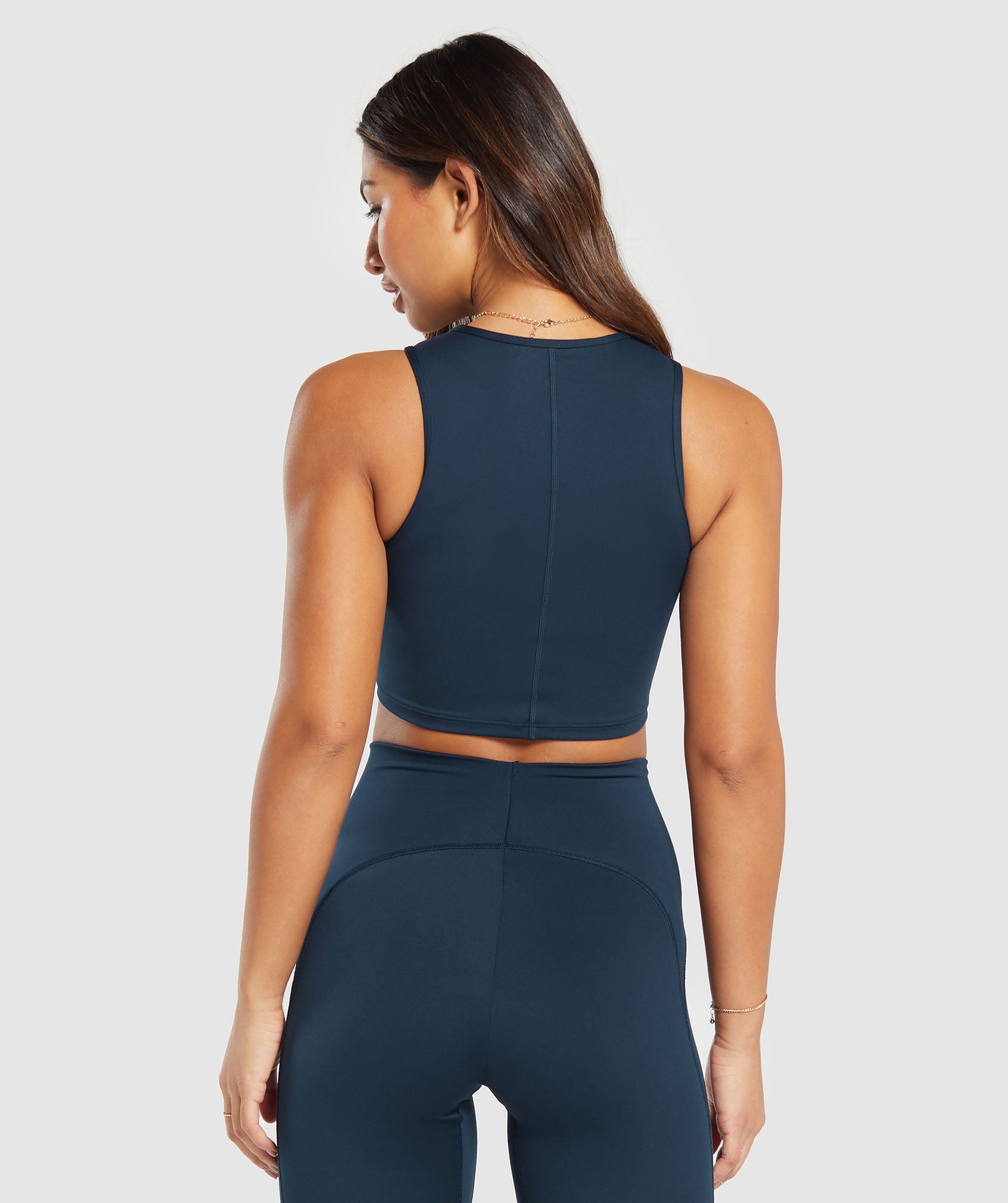 Gymshark Everyday Seamless Crop Tank - Blue