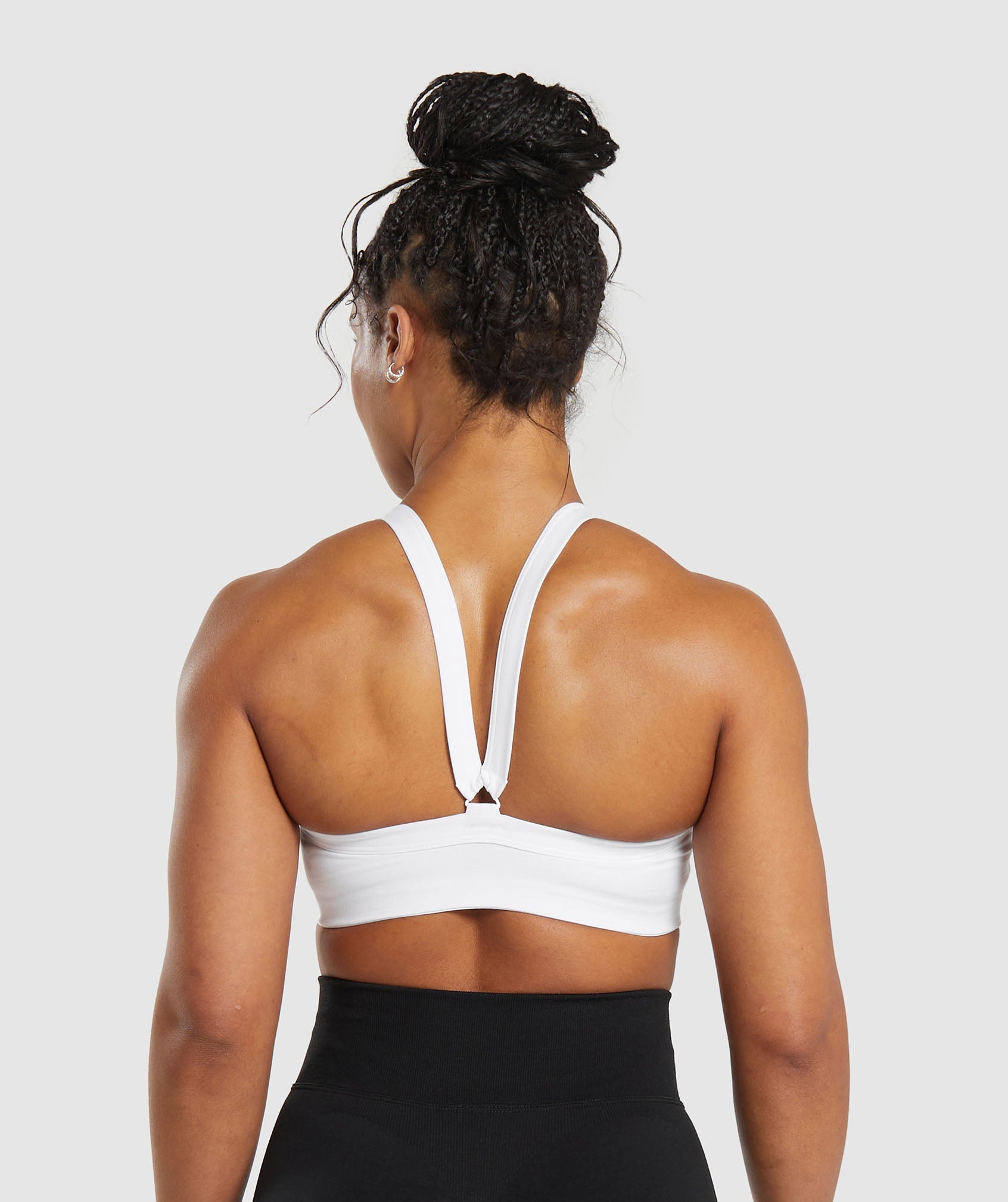Cotton Lifting Sports Bra in White - view 2