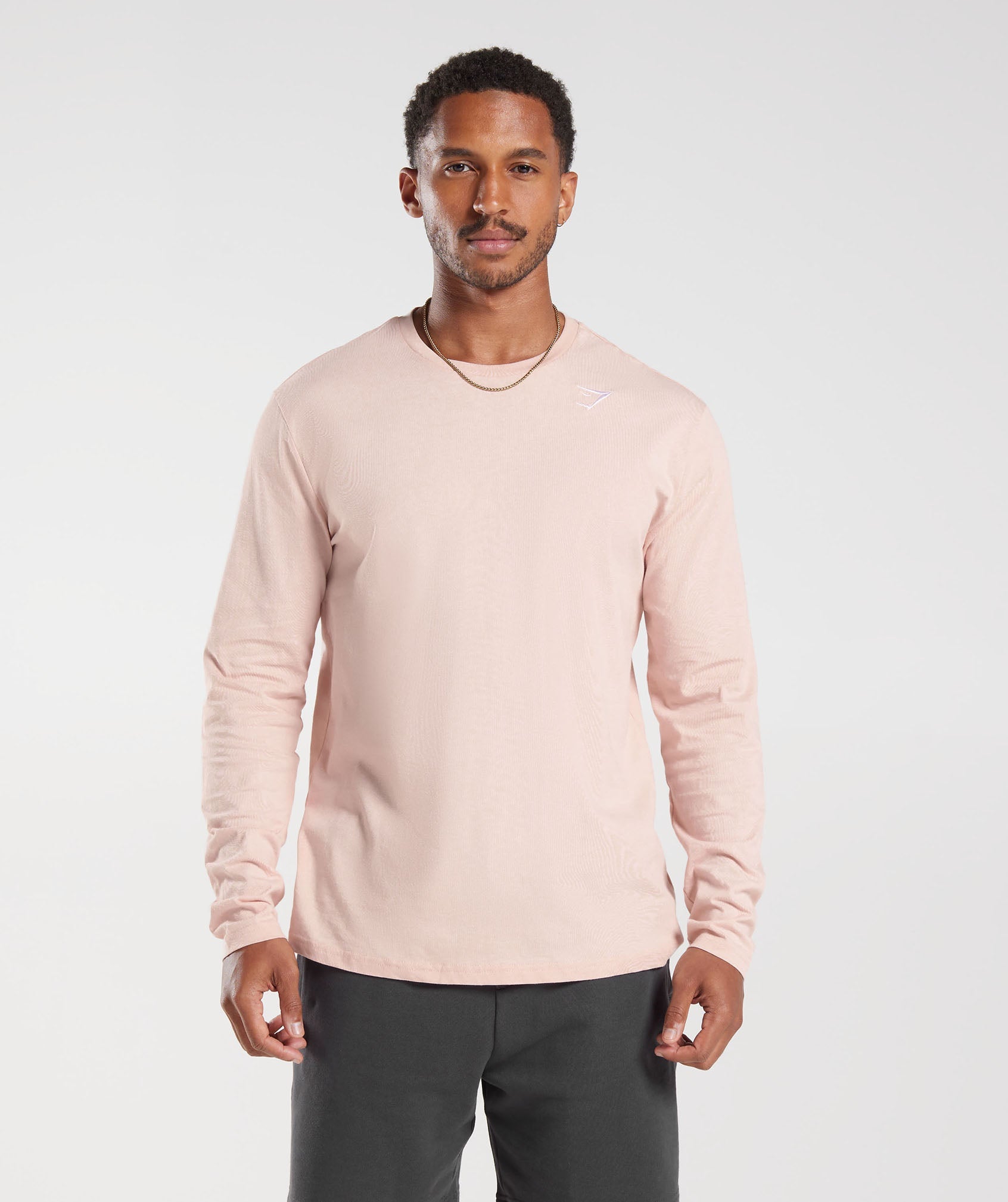 Crest Long Sleeve T-Shirt in Misty Pink - view 1