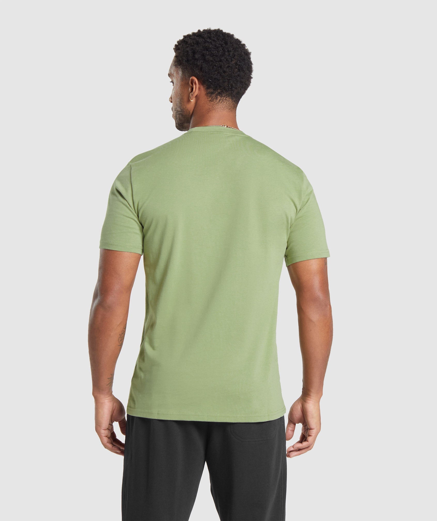 Crest T-Shirt in Natural Sage Green - view 2