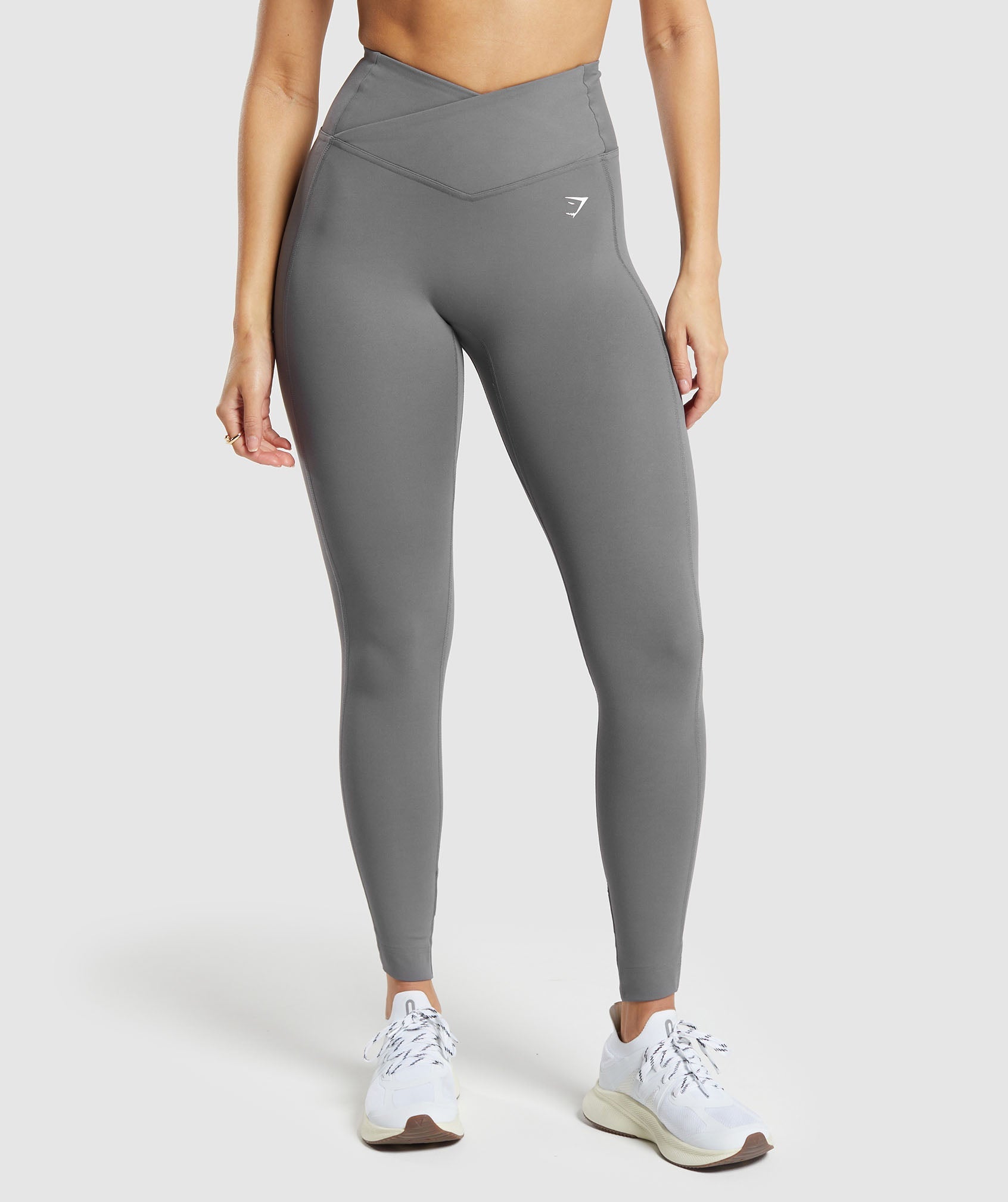 Crossover Leggings in Brushed Grey - view 1