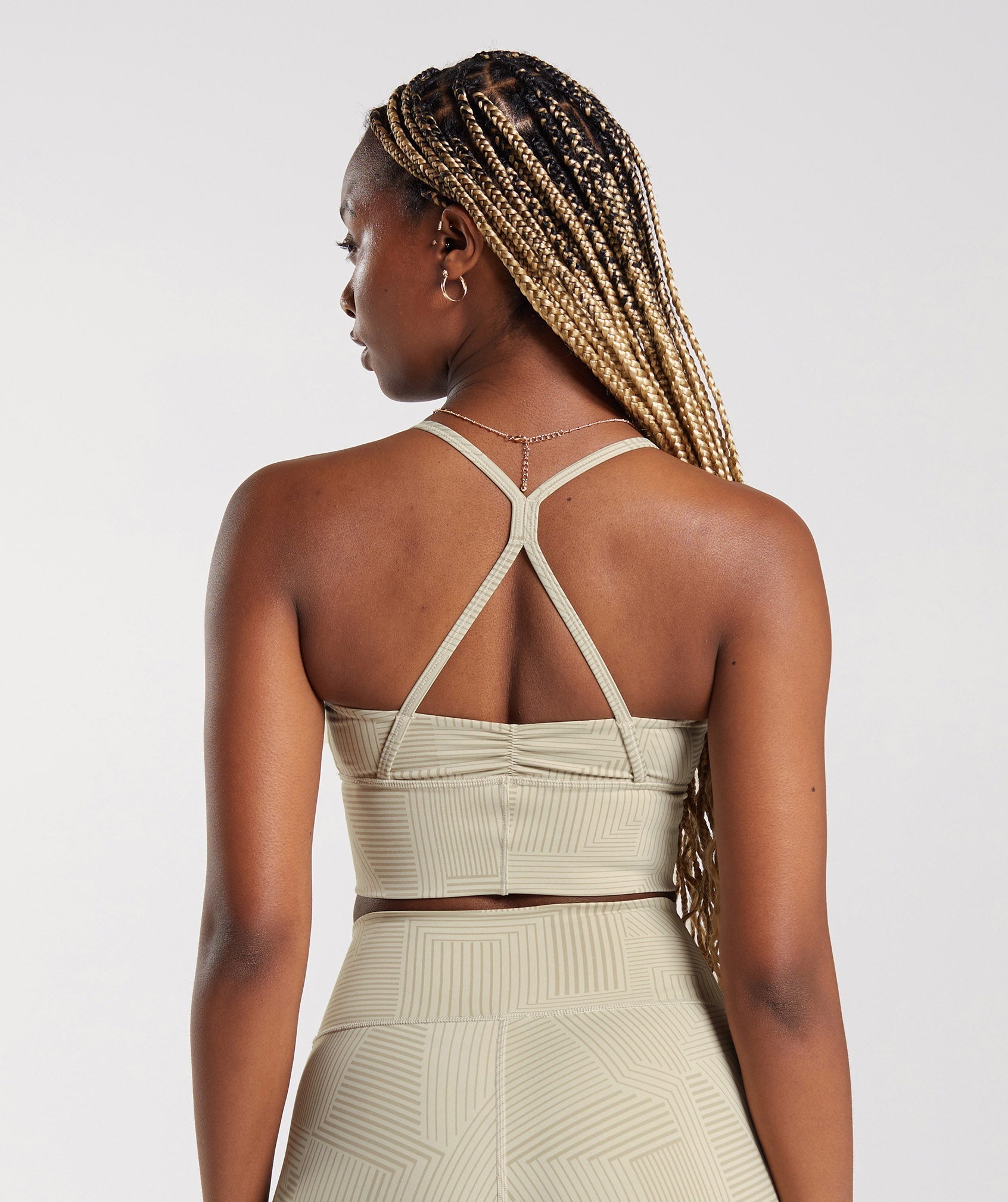 Elevate Longline Sports Bra in Sandy Brown