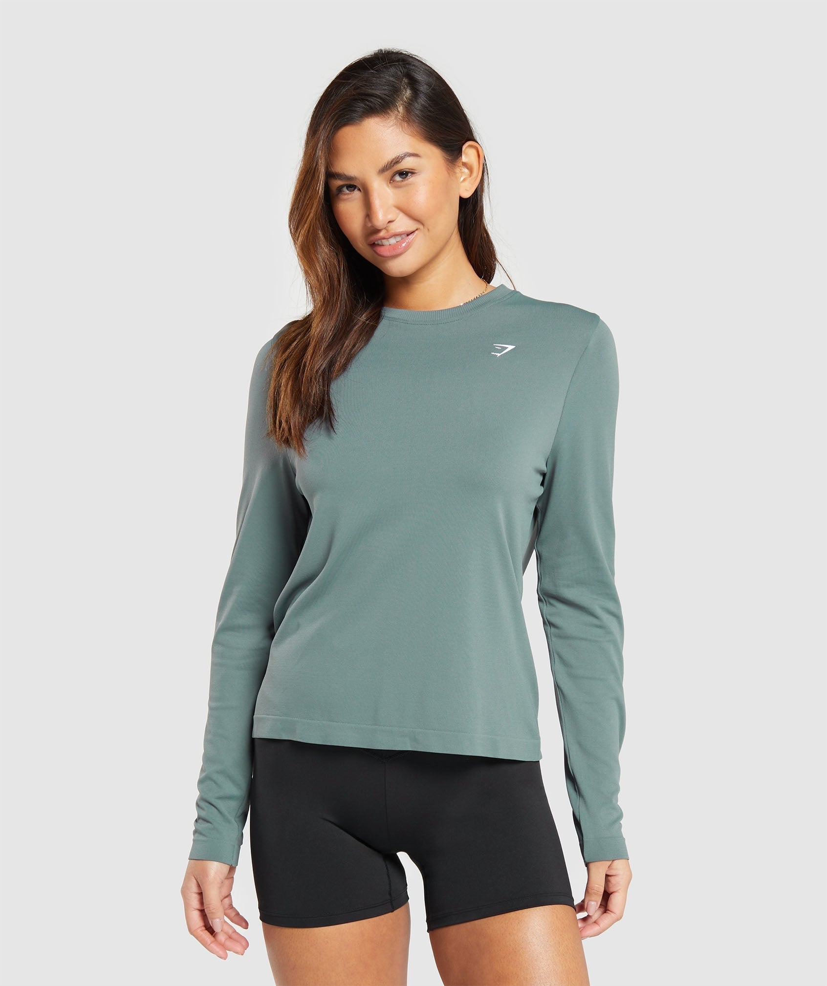 Everyday Seamless Long Sleeve Top in Cargo Teal