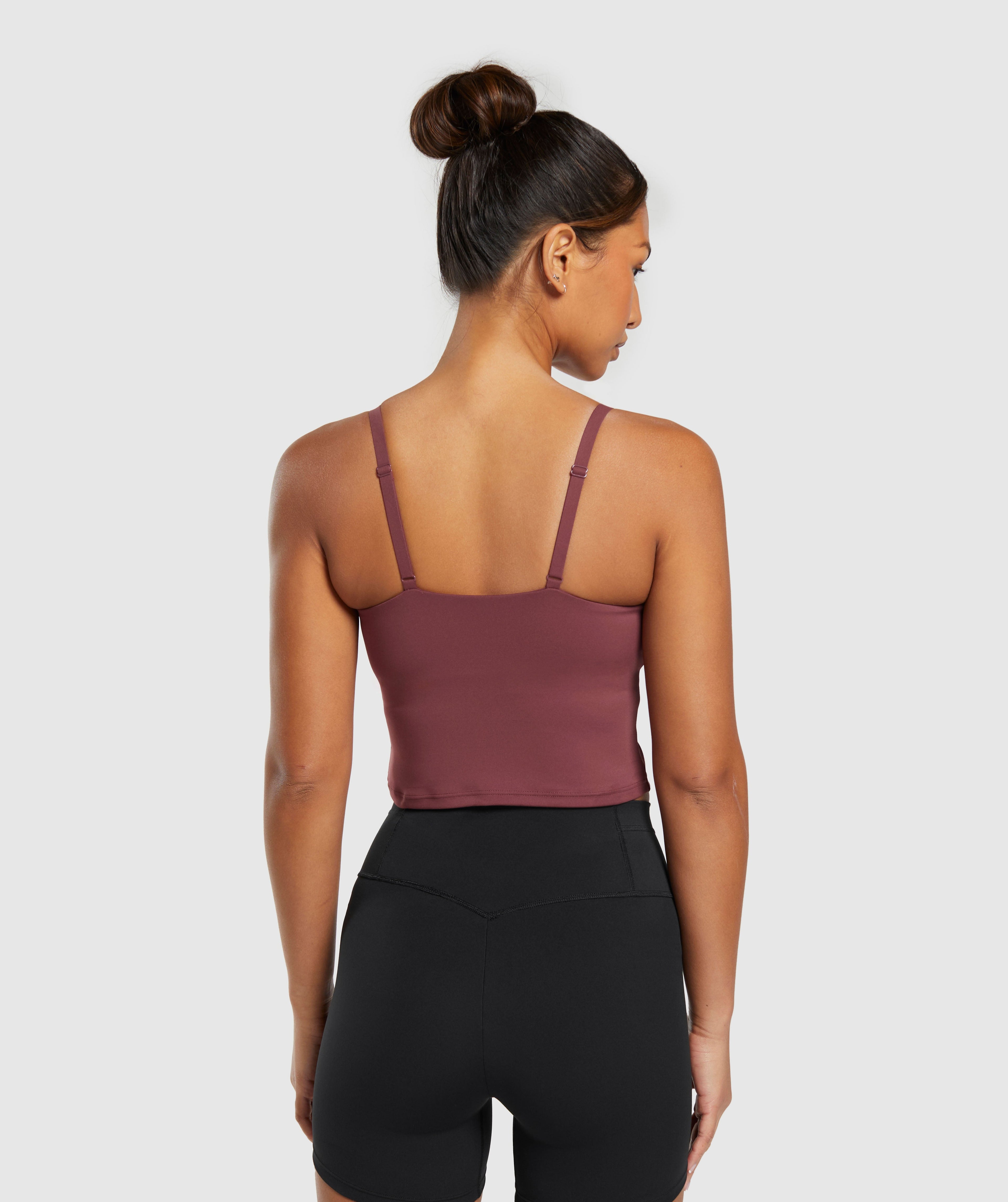 Everyday Shelf Cami Tank in Burgundy Brown - view 2