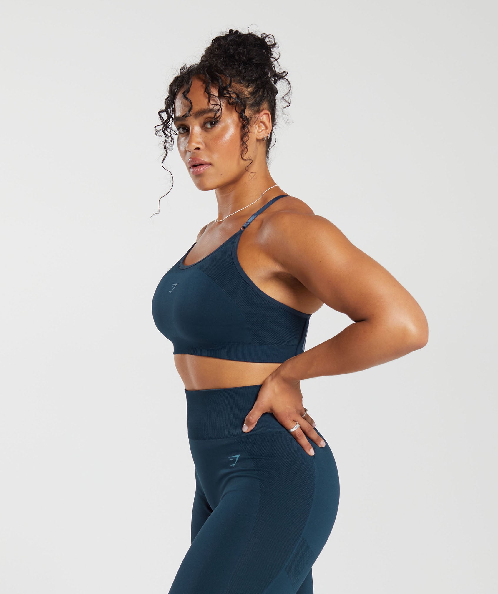 Flex Strappy Sports Bra in Navy/Denim Blue - view 3