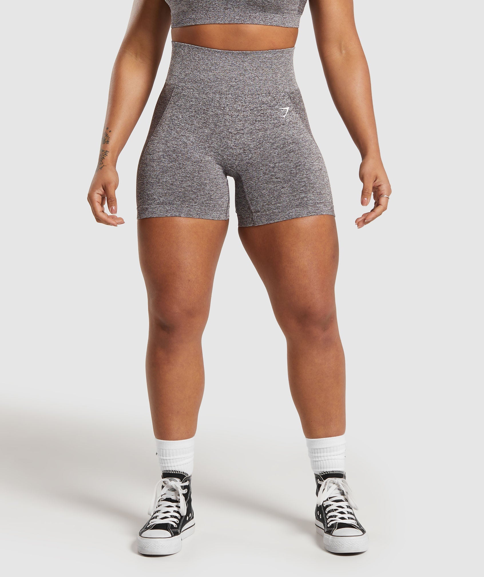 Flex Shorts in Greyed Purple/White