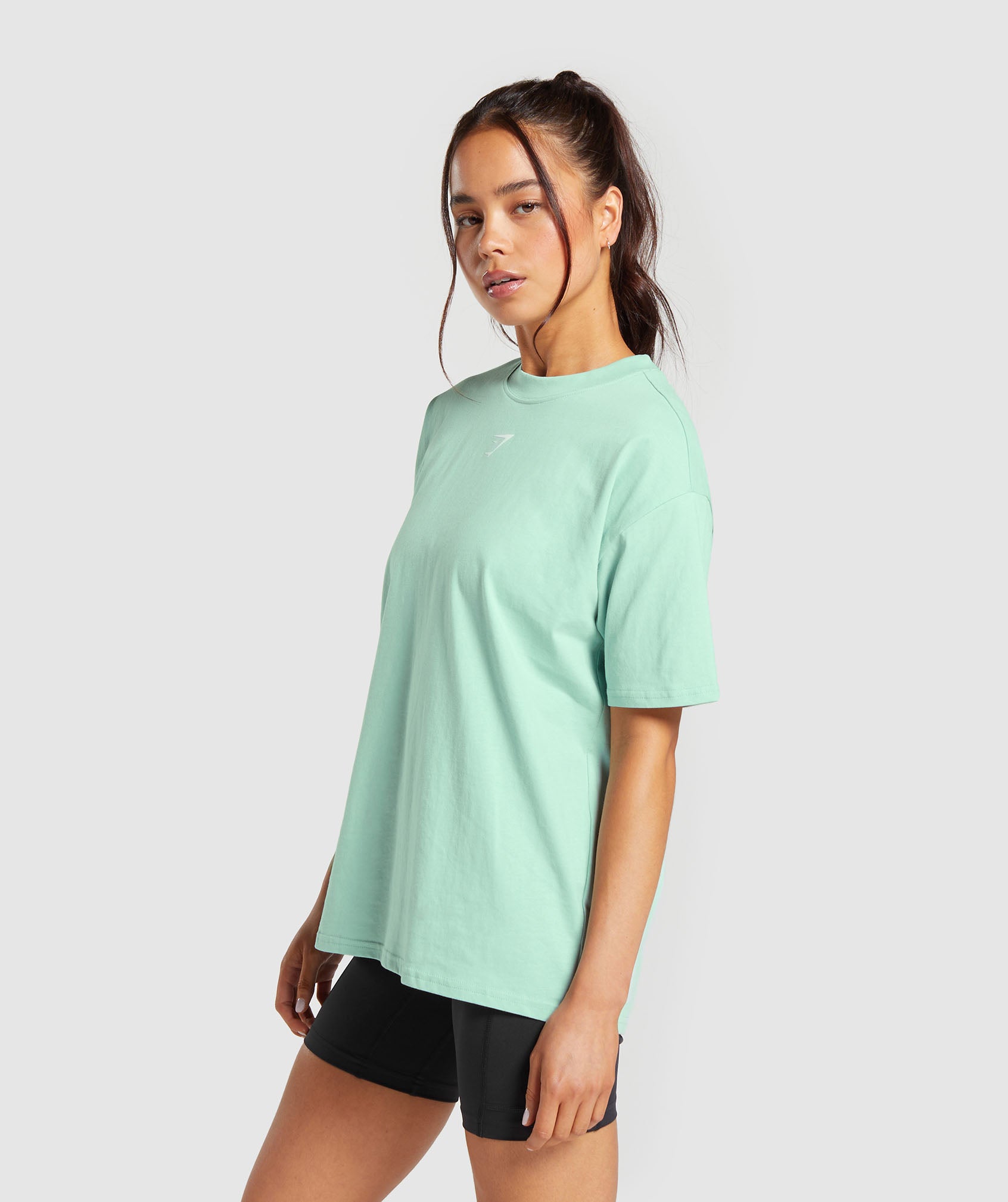 Fraction Oversized T-Shirt in Lido Green - view 3