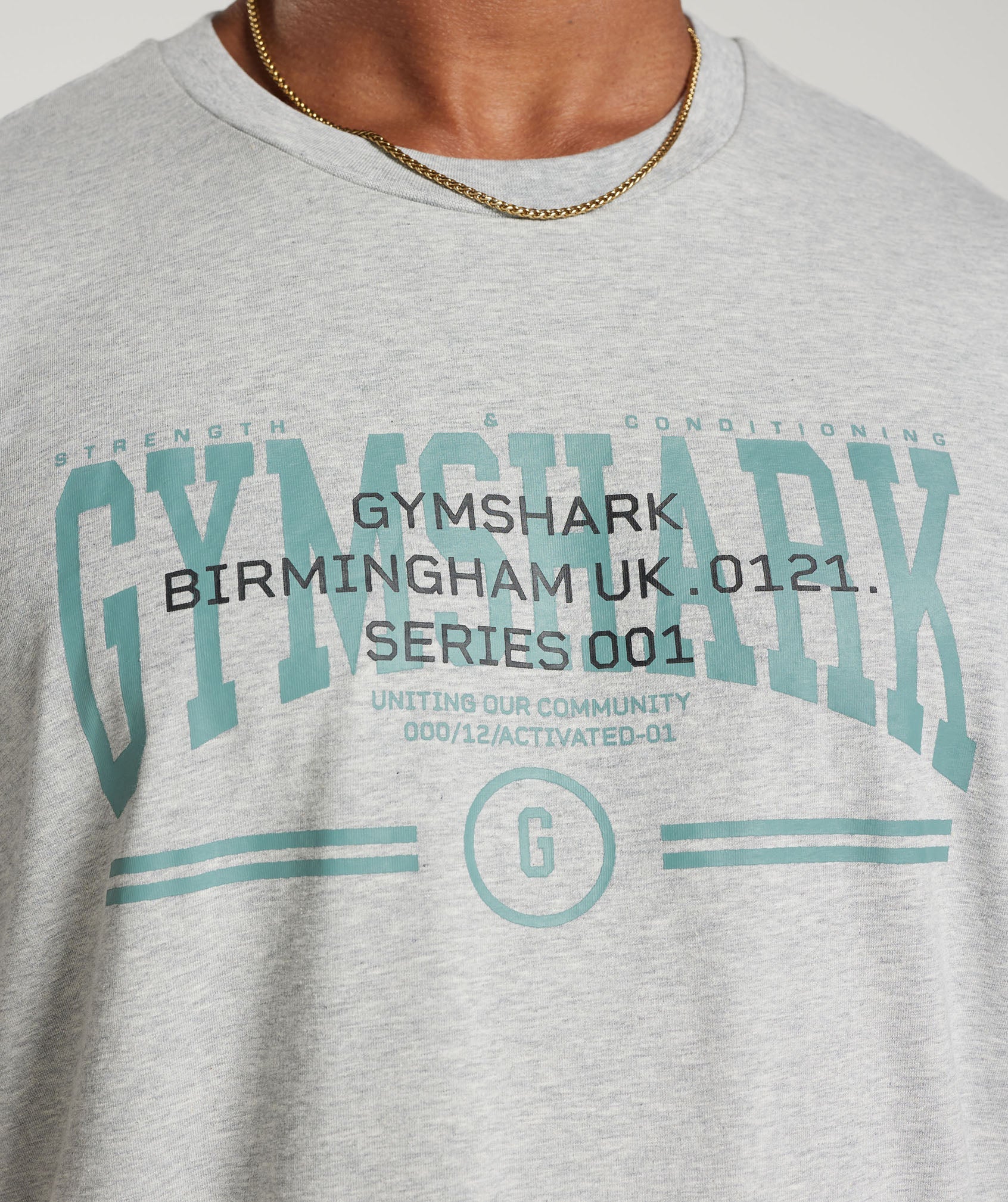 Collegiate Oversized T-Shirt in Light Grey Core Marl - view 5