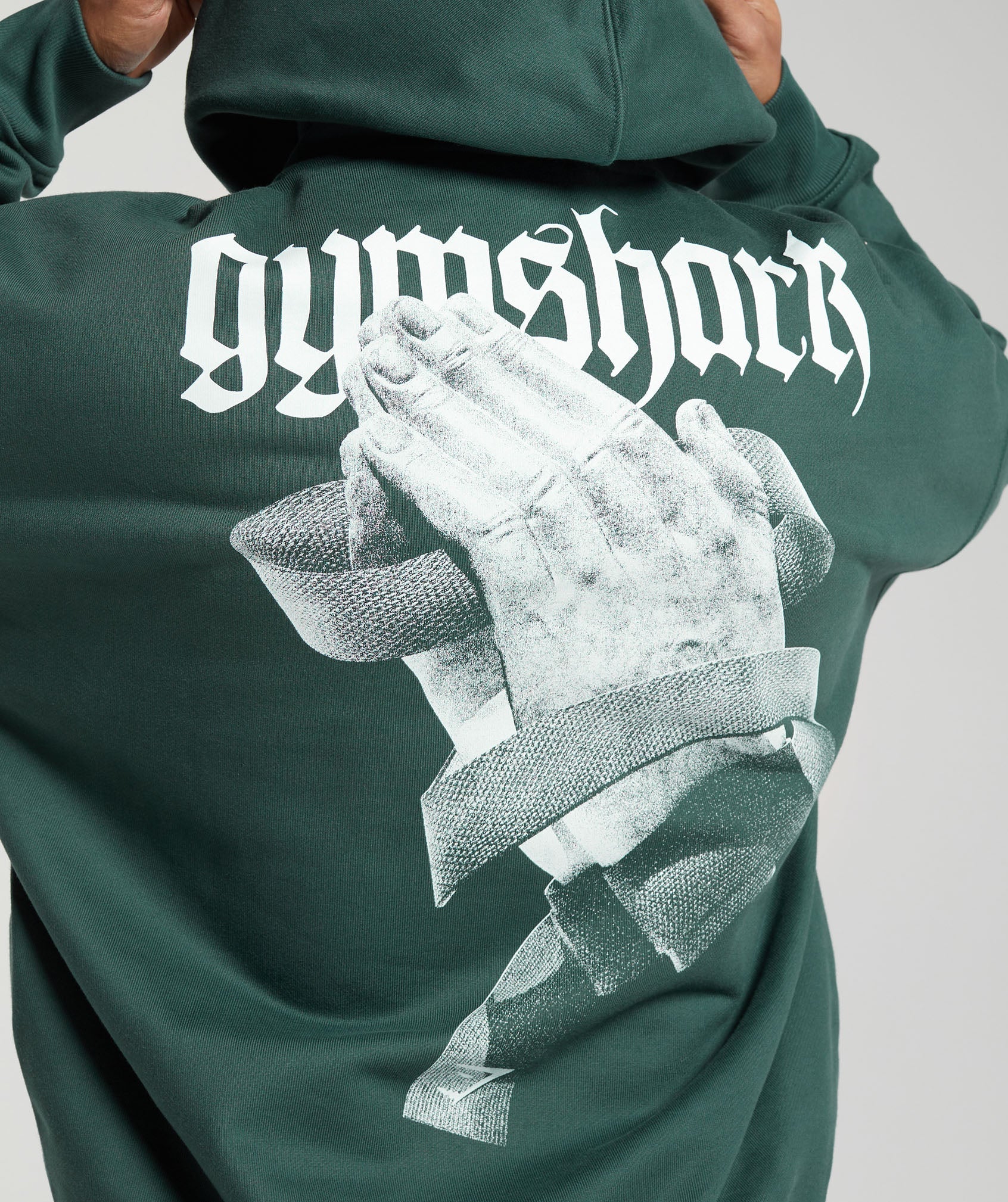 Prayer Hands Hoodie in Fog Green - view 5