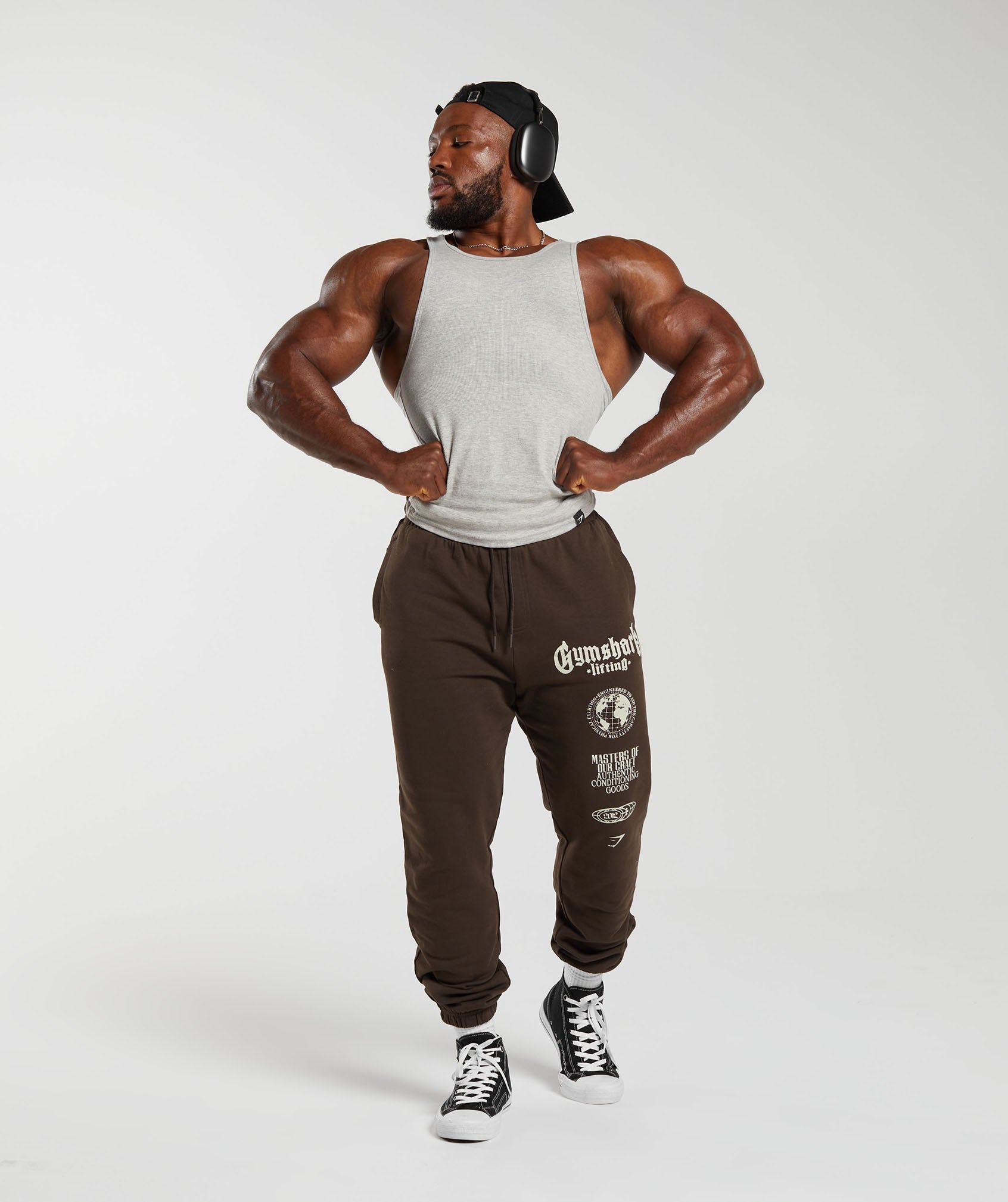 Global Lifting Oversized Joggers in Brown - view 5