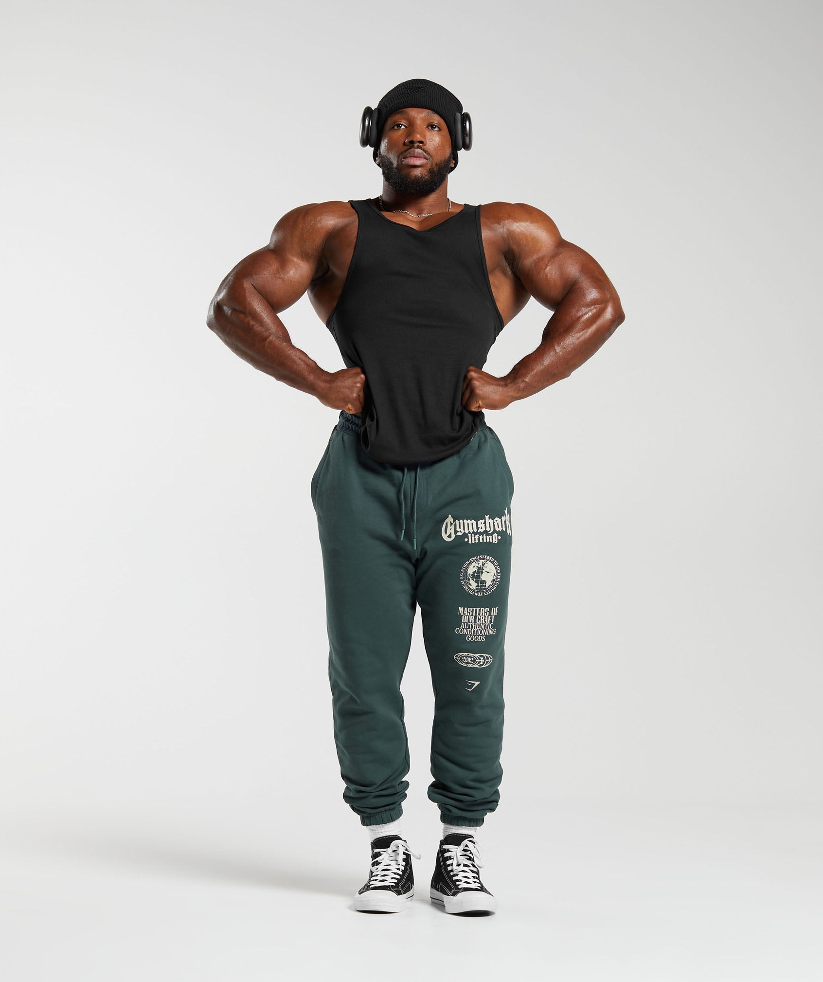 Global Lifting Oversized Joggers in Green - view 6