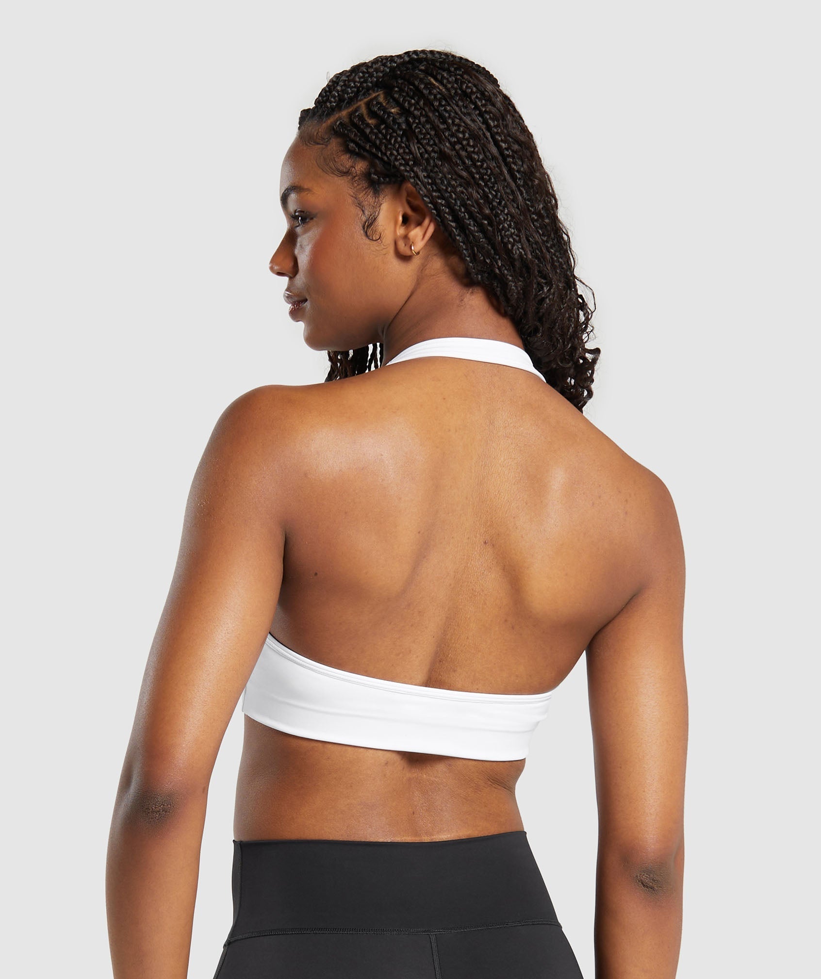 Halterneck Sports Bra in White - view 2