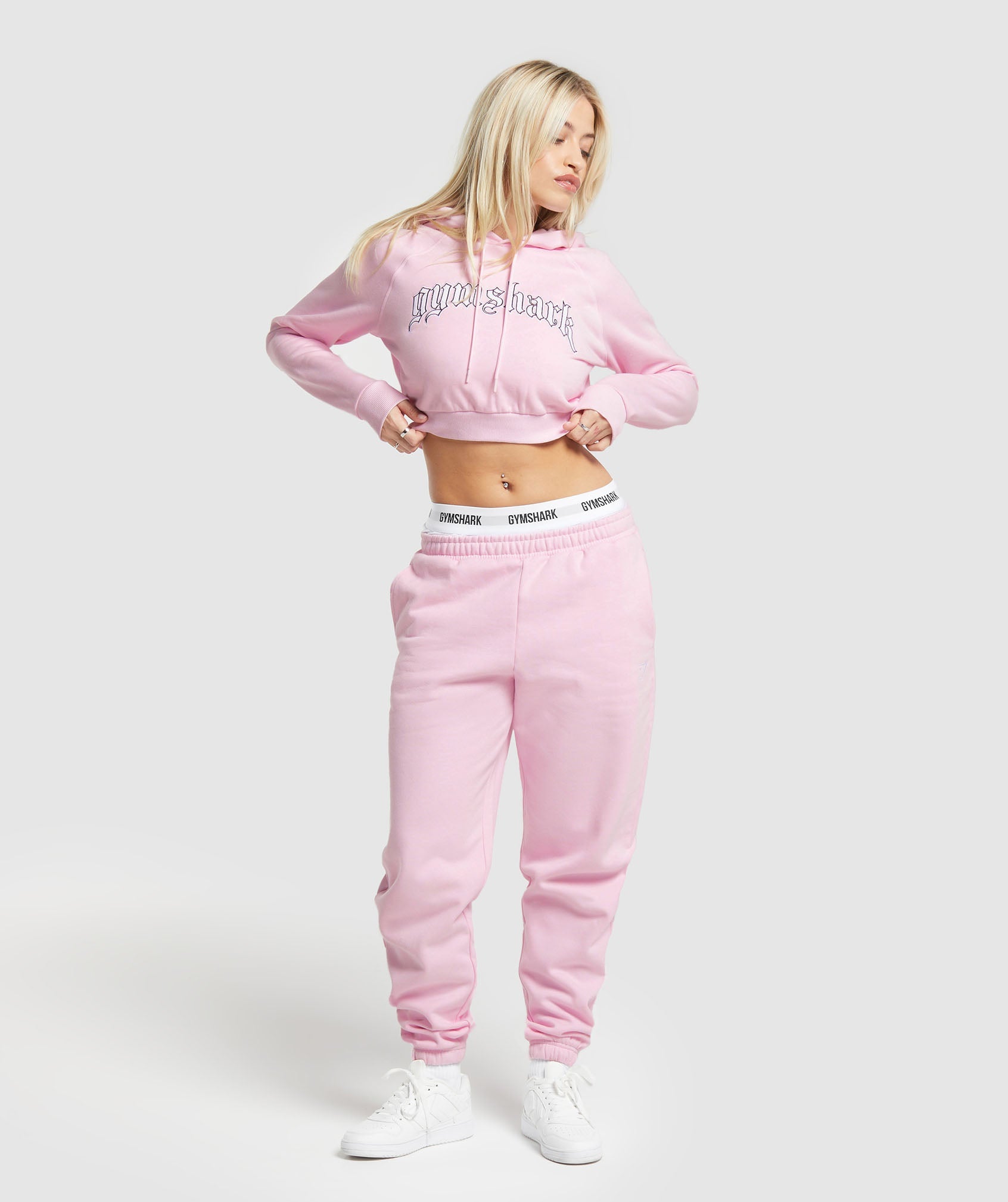 Heavy Flex Cropped Hoodie in Dolly Pink - view 4