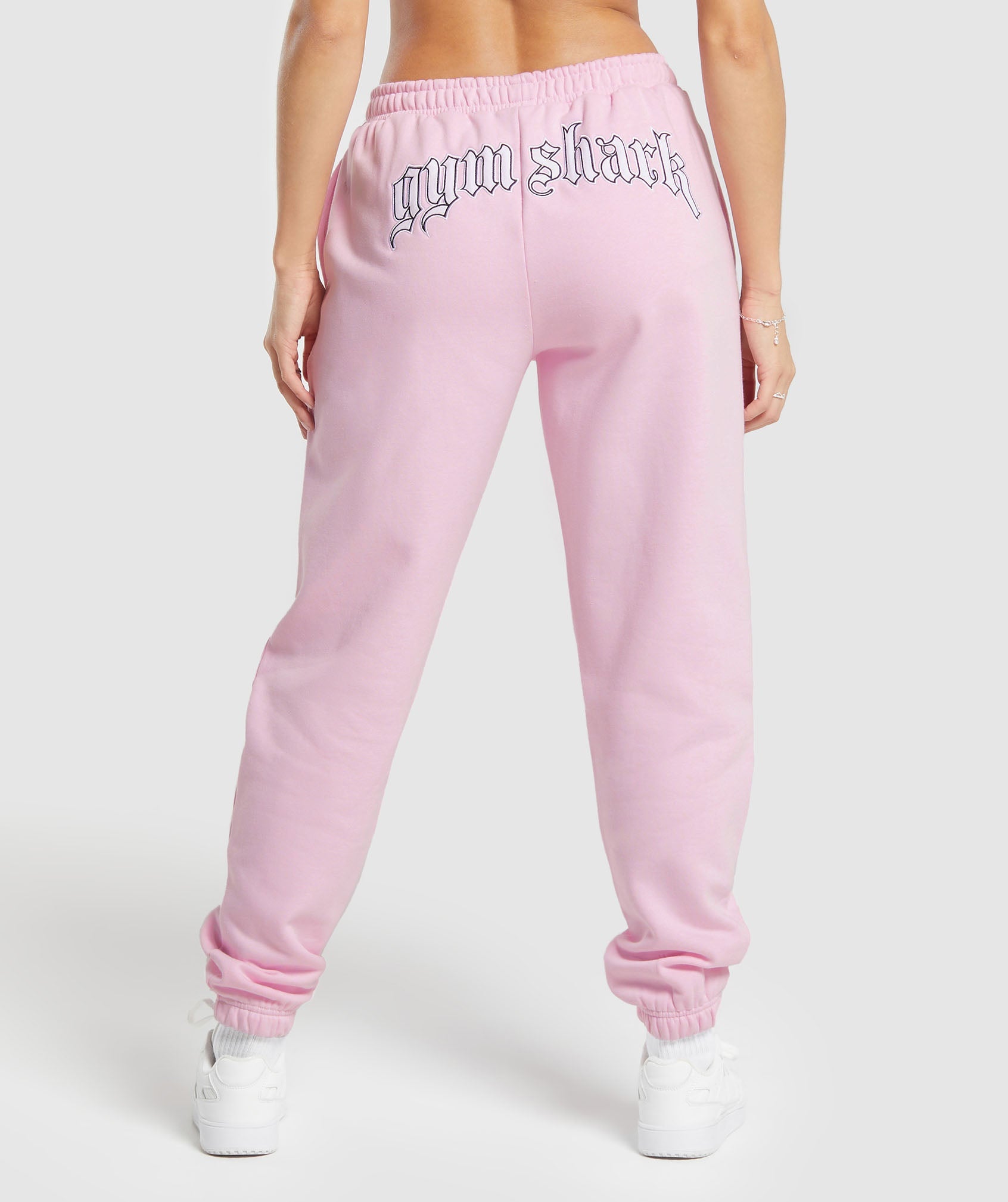 Heavy Flex Graphic Joggers in Dolly Pink